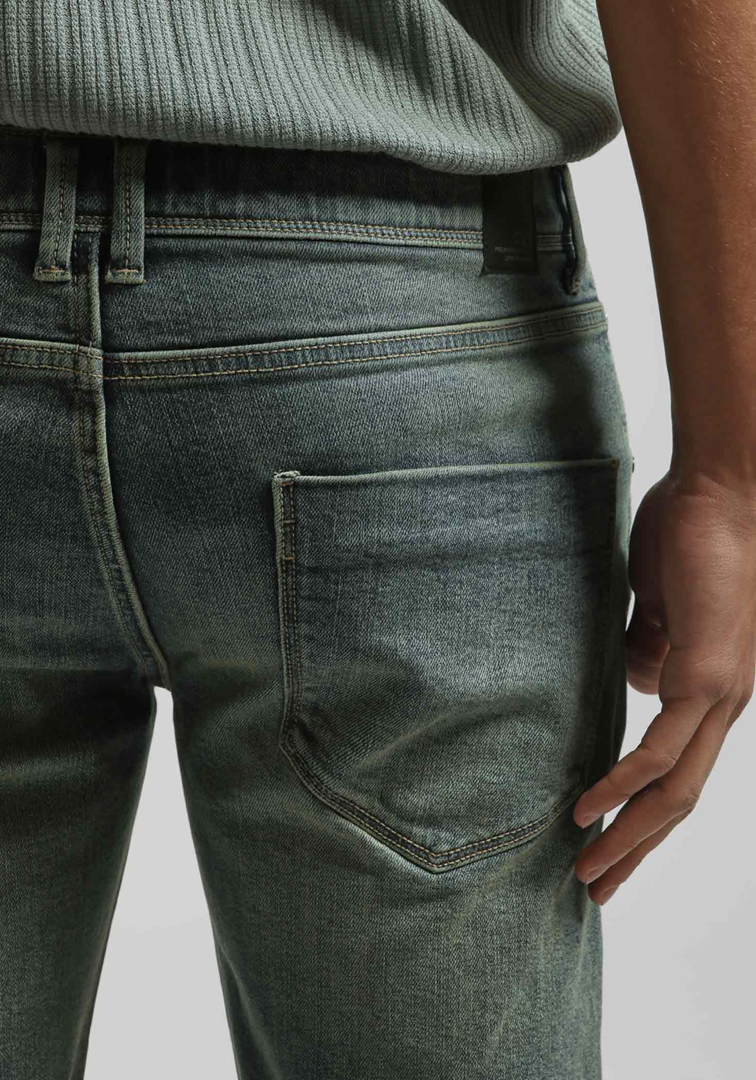 Bermuda di jeans slim fit effetto sabbia - Image 5