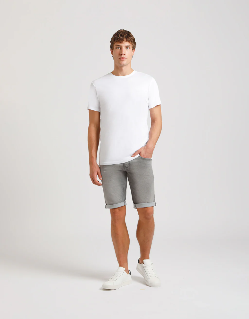 Bermuda di jeans slim fit grigio - Image 3