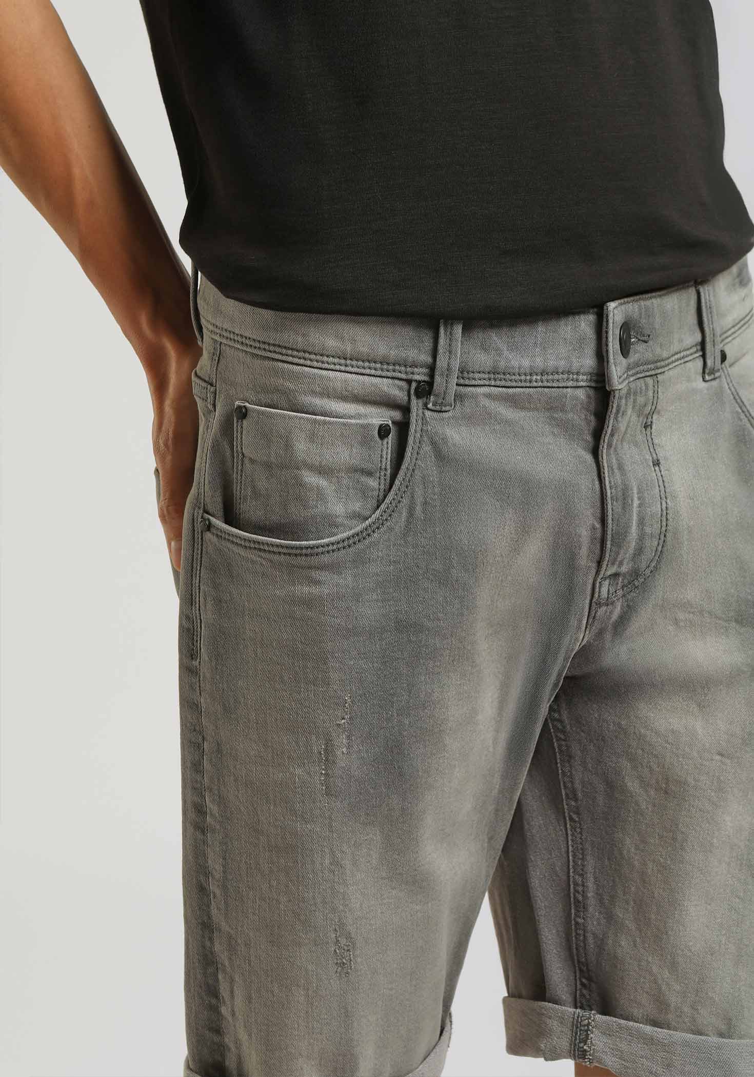Bermuda di jeans slim fit grigio - Image 3