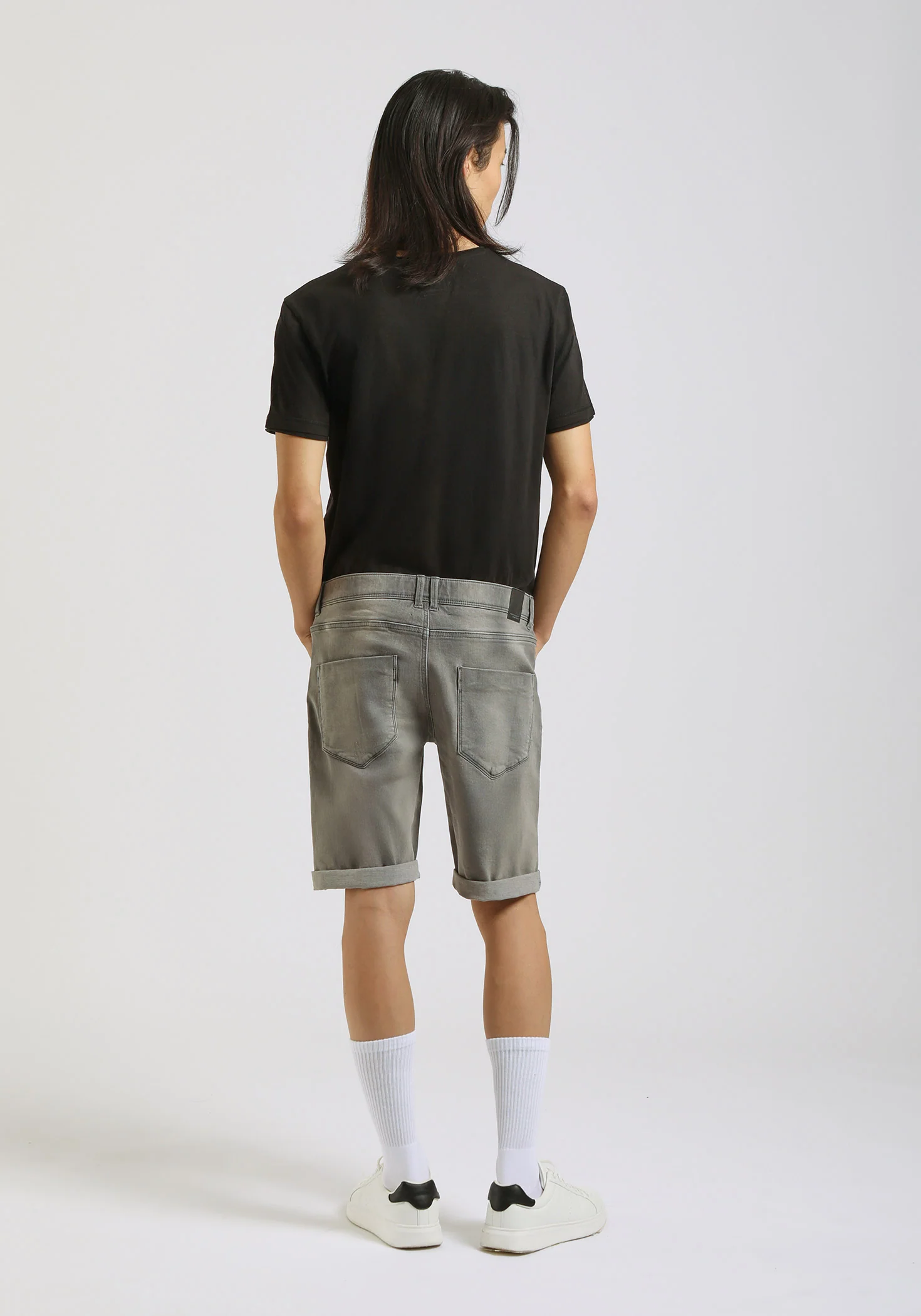 Bermuda di jeans slim fit grigio - Image 5