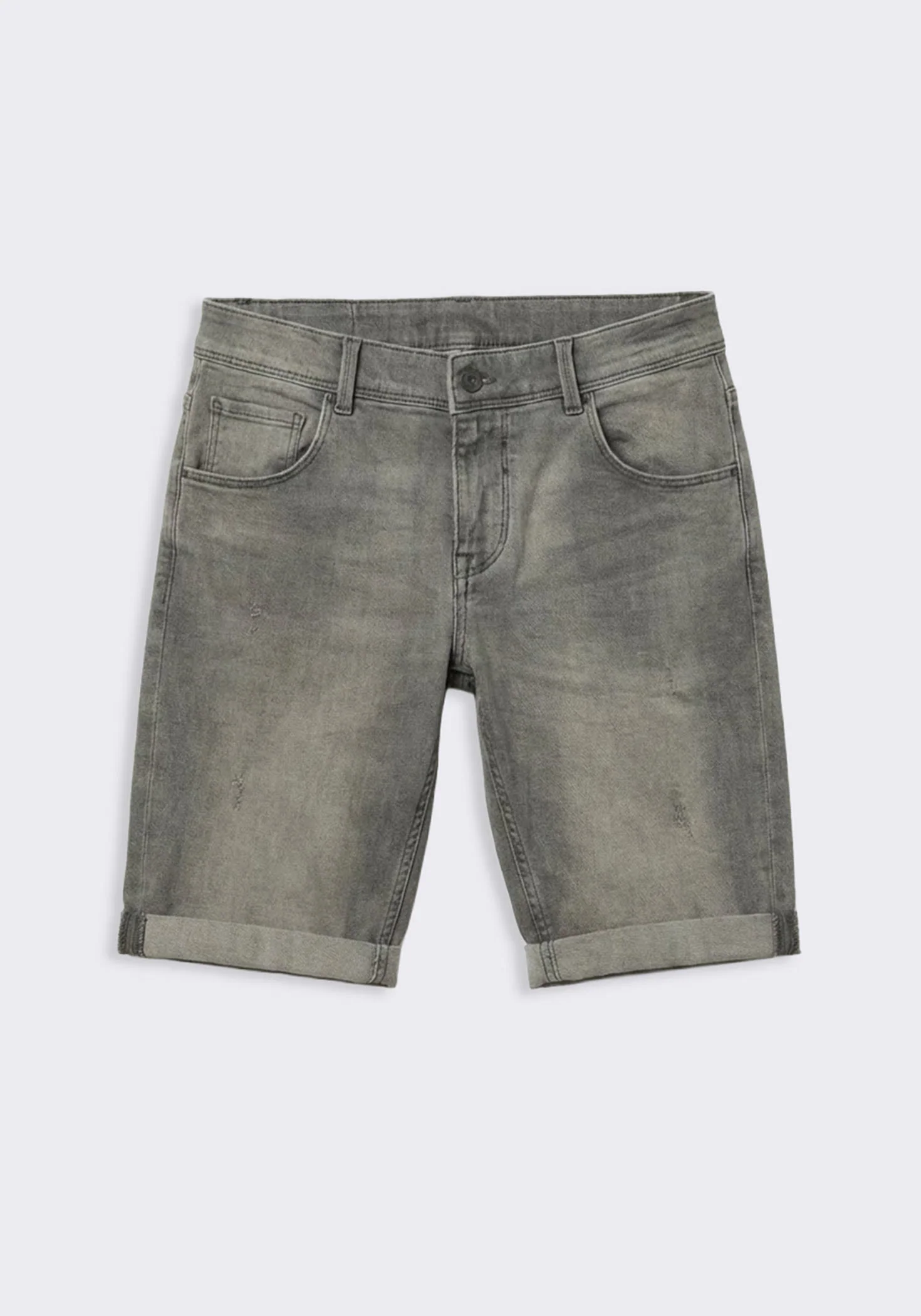 Bermuda di jeans slim fit grigio - Image 7
