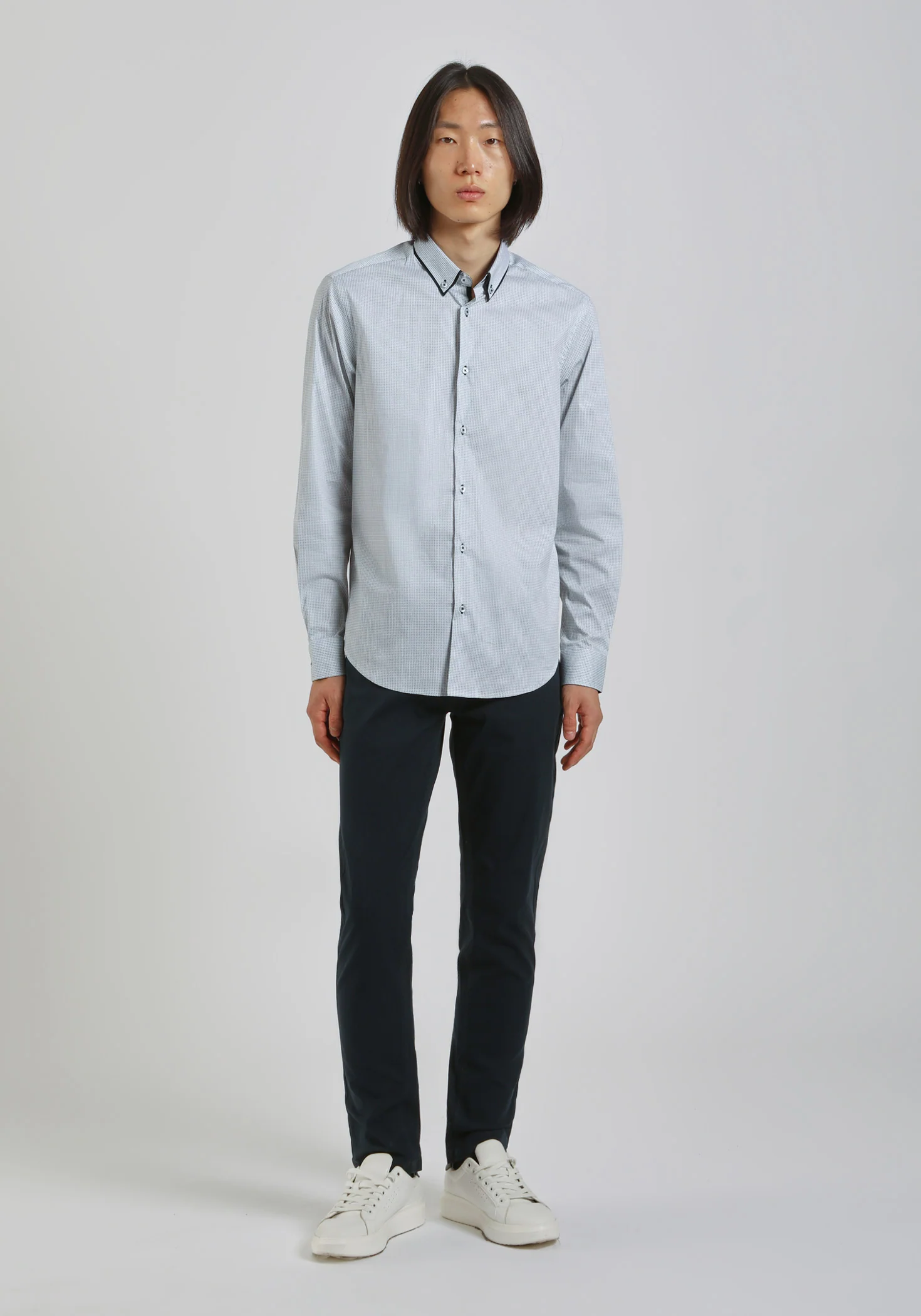 Camicia in cotone con microfantasia - Image 5