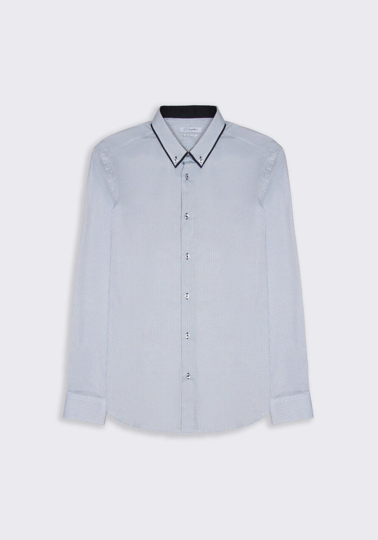 Camicia in cotone con microfantasia - Image 6