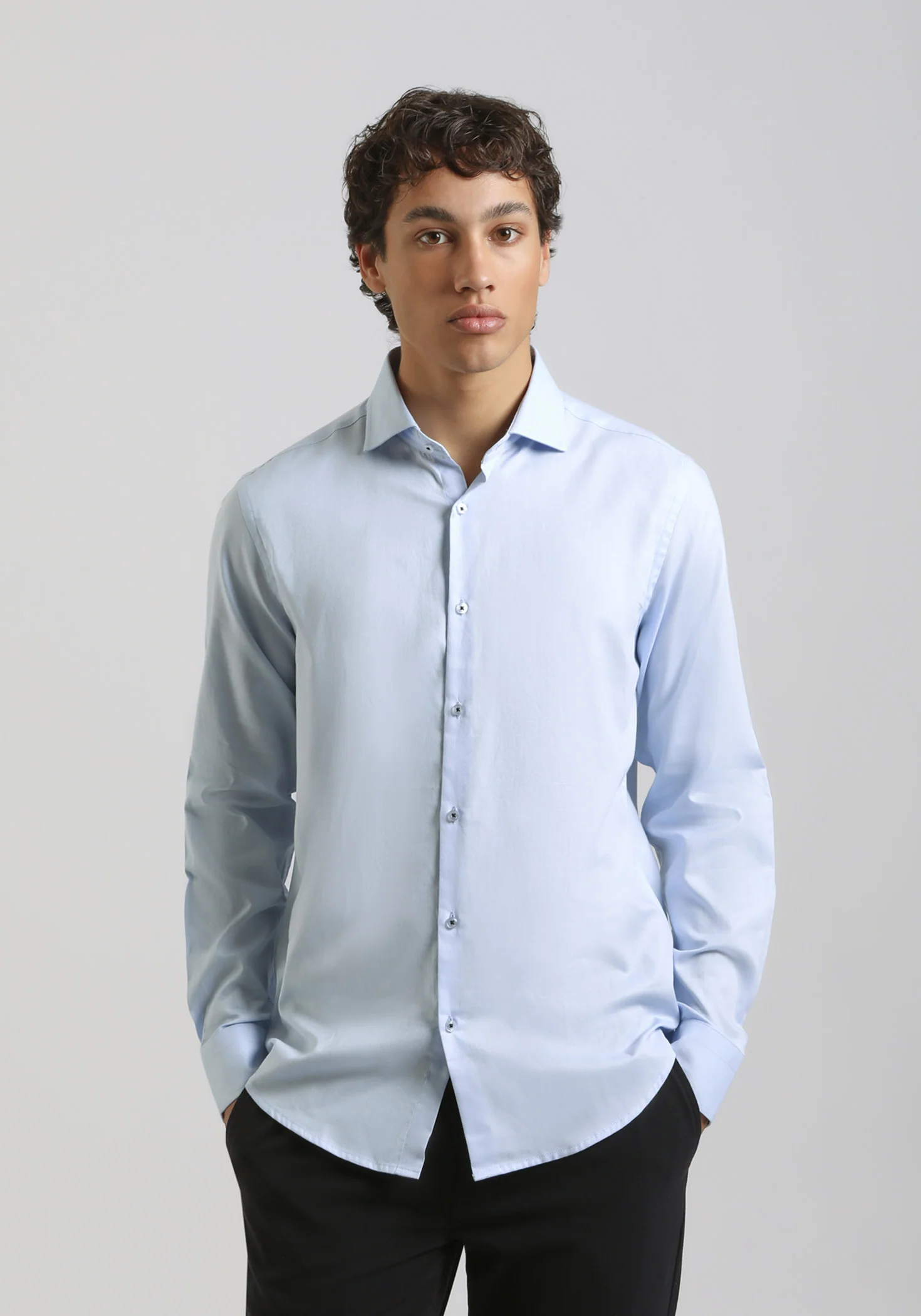 Camicia manica lunga 100% cotone