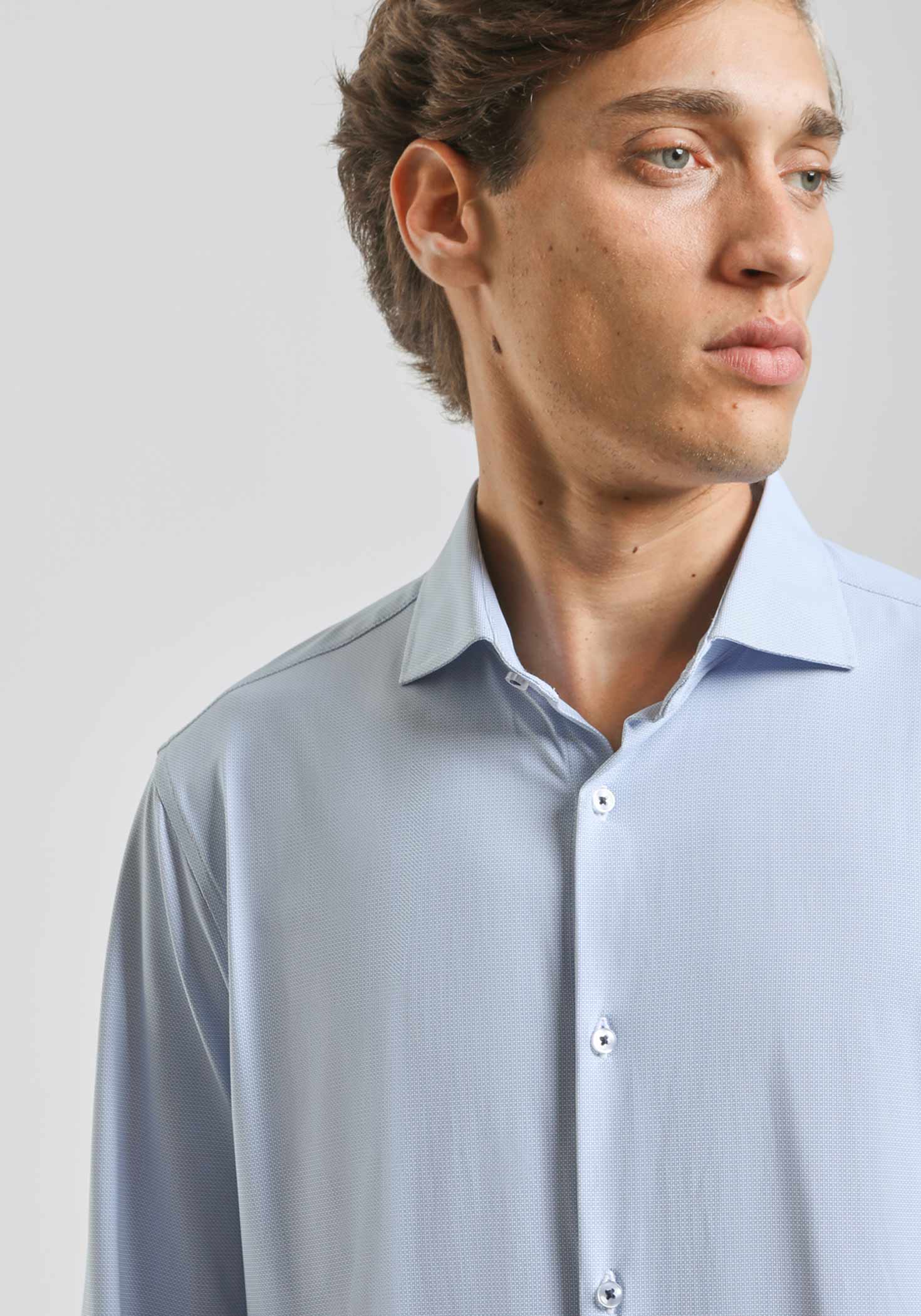 Camicia manica lunga con microfantasia - Image 2