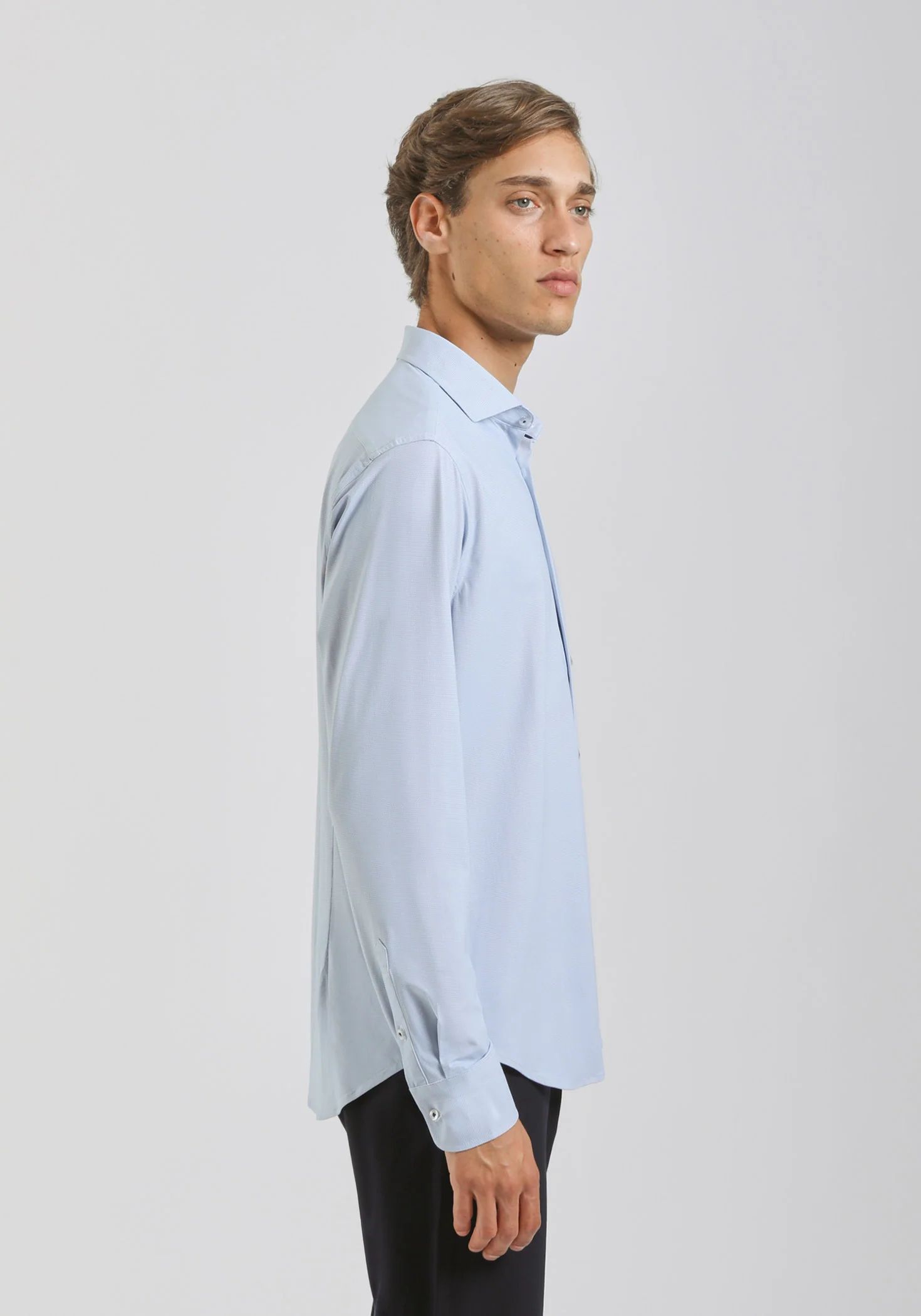 Camicia manica lunga con microfantasia - Image 3