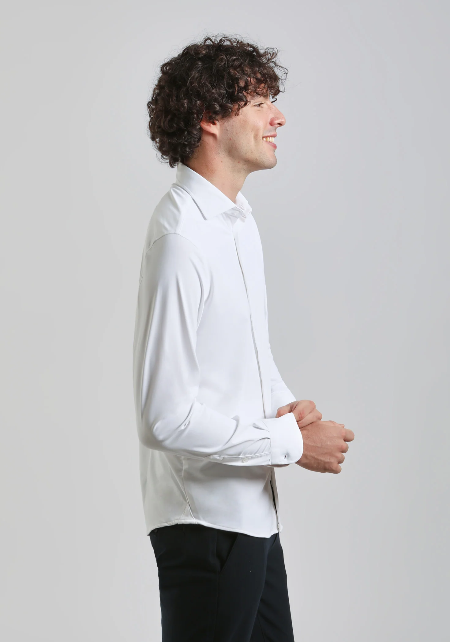 Camicia manica lunga tinta unita - Image 3