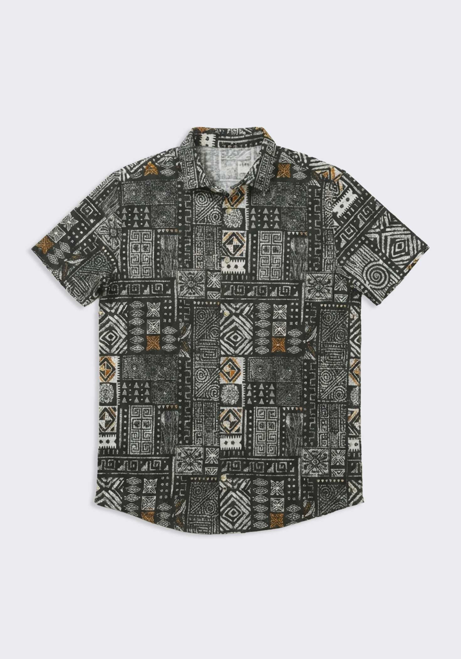 Camicia mezza manica 100% cotone con fantasia - Image 6