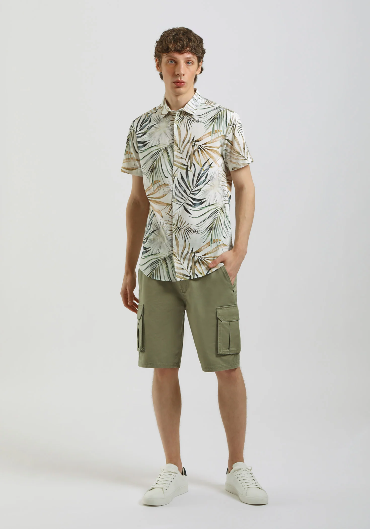 Camicia mezza manica 100% cotone con fantasia - Image 5
