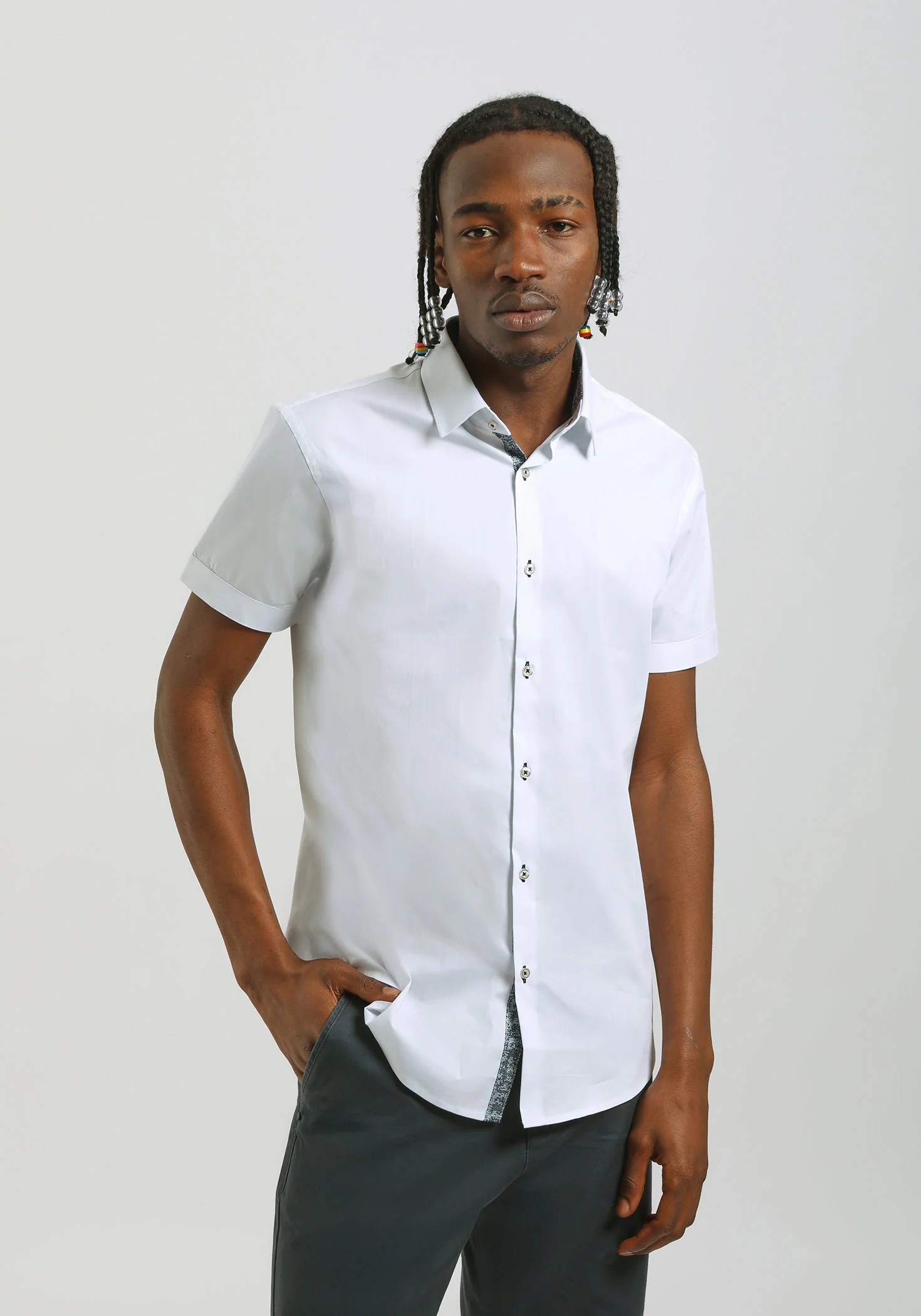Camicia mezza manica in cotone