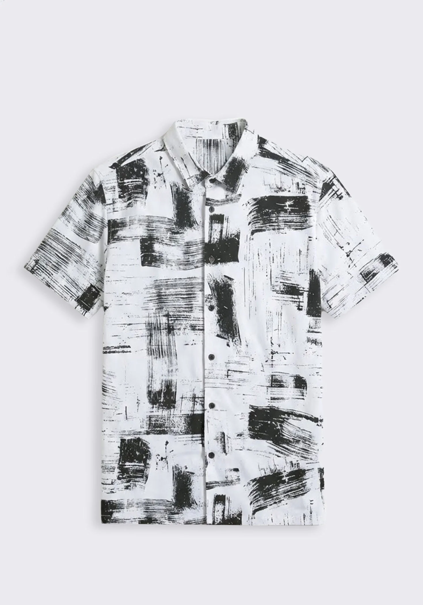 Camicia mezza manica in tessuto elastico con fantasia - Image 6