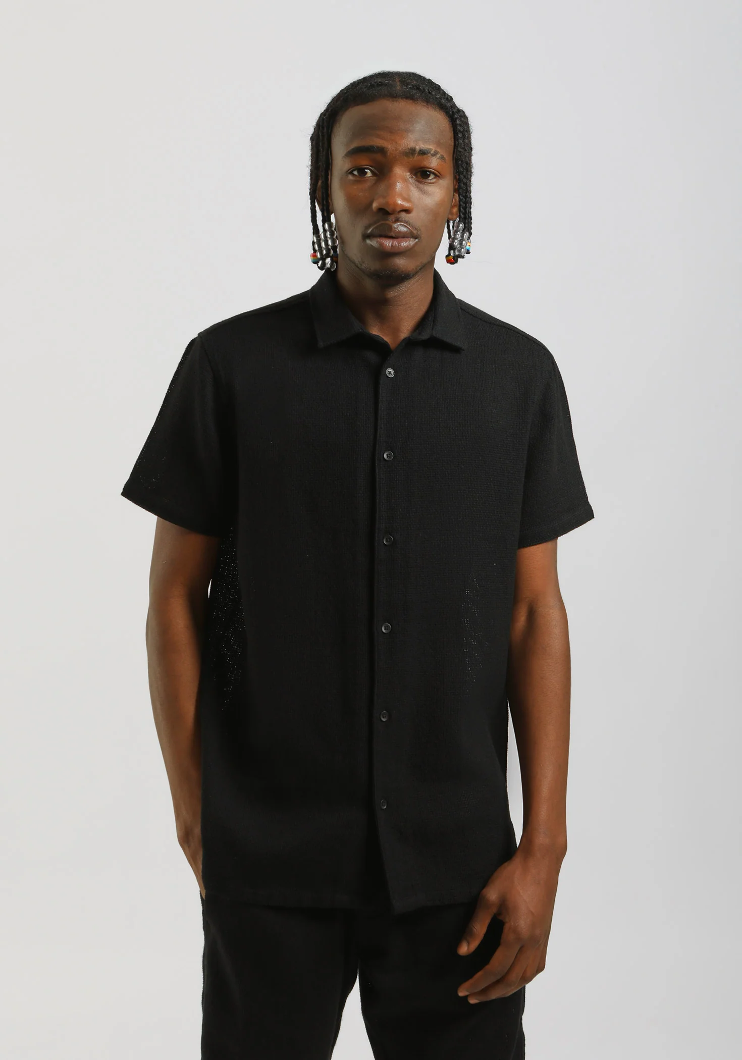 Camicia mezza manica misto cotone