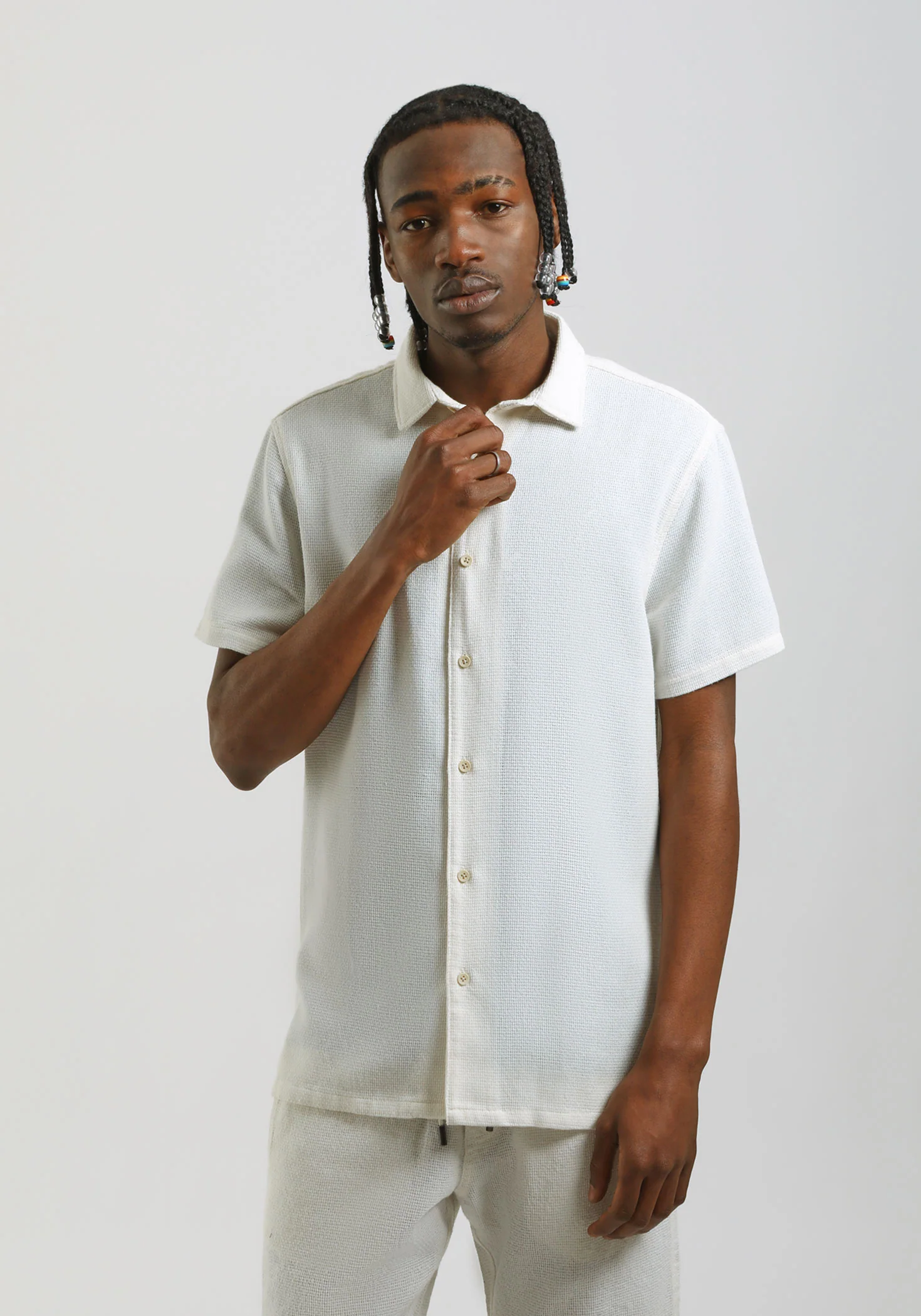 Camicia mezza manica misto cotone