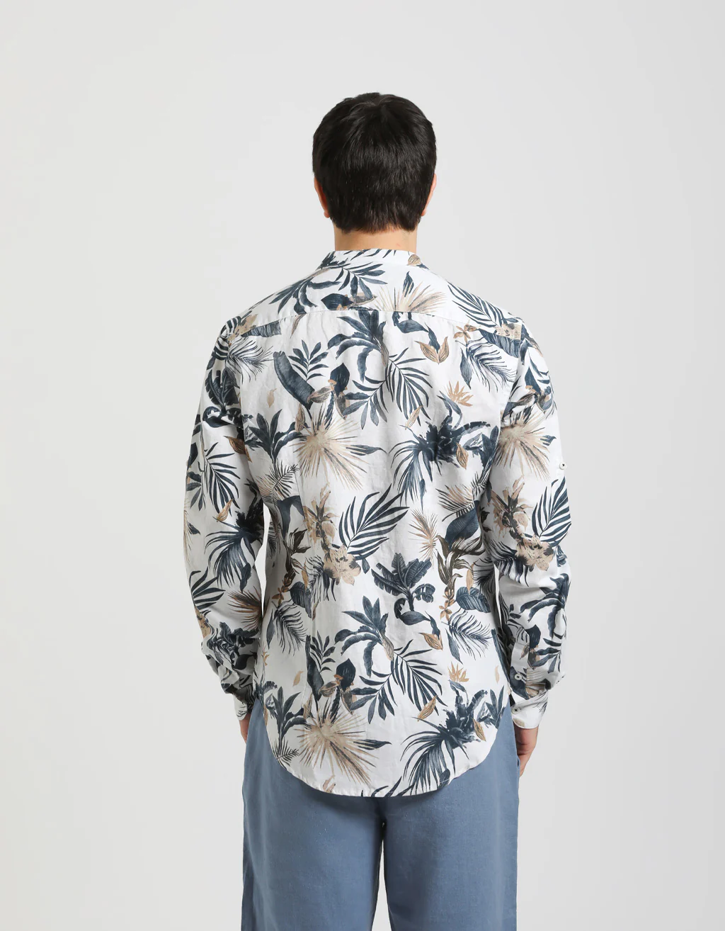 Camicia misto lino fantasia - Image 5