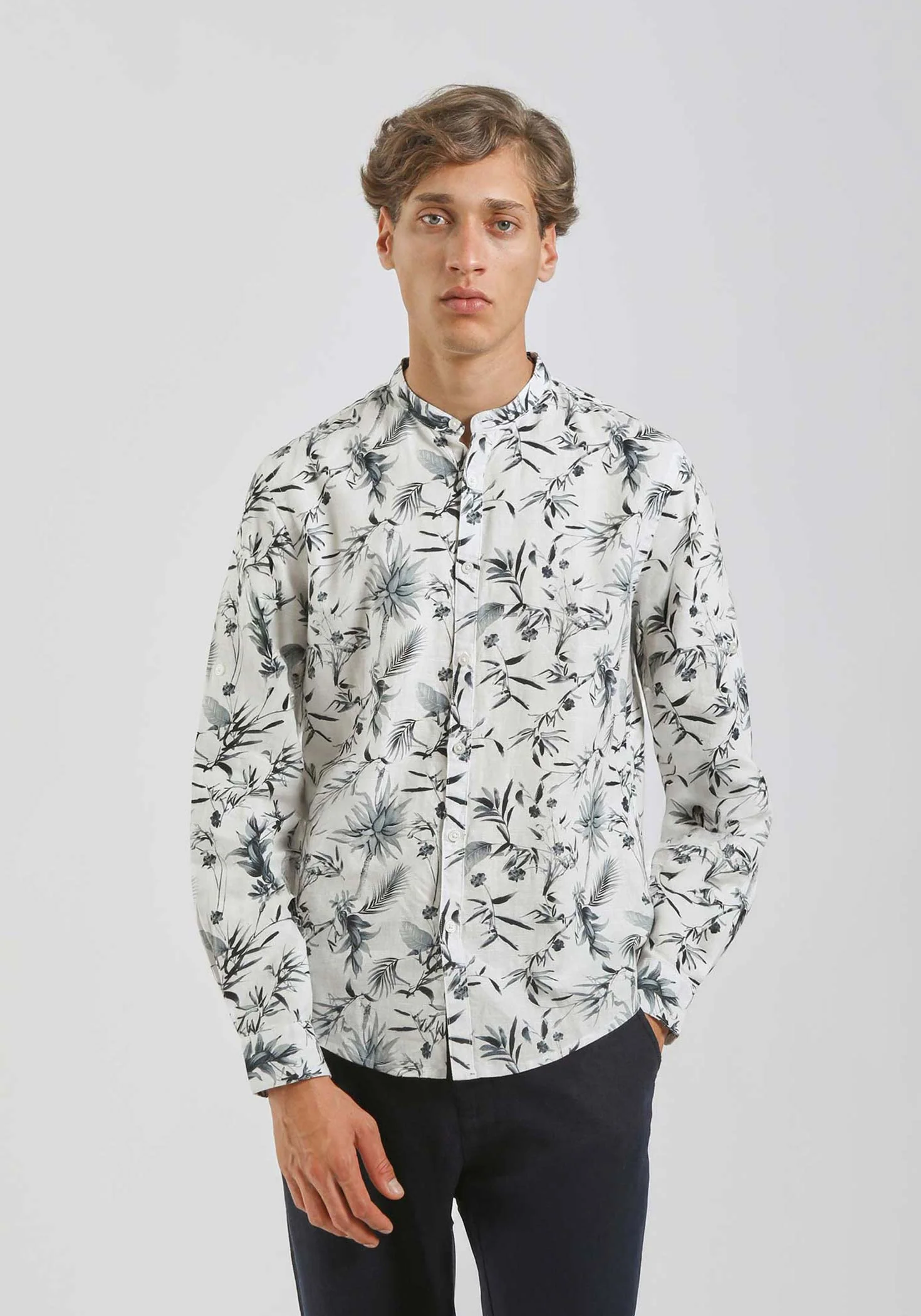 Camicia misto lino fantasia - Image 3
