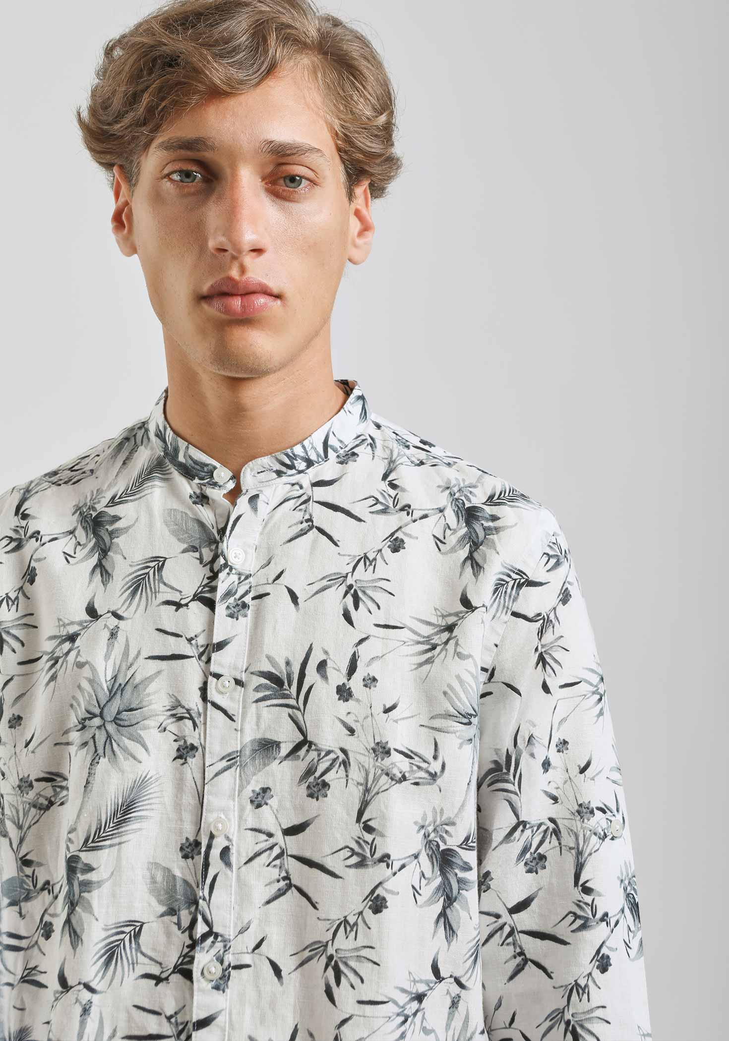 Camicia misto lino fantasia - Image 4