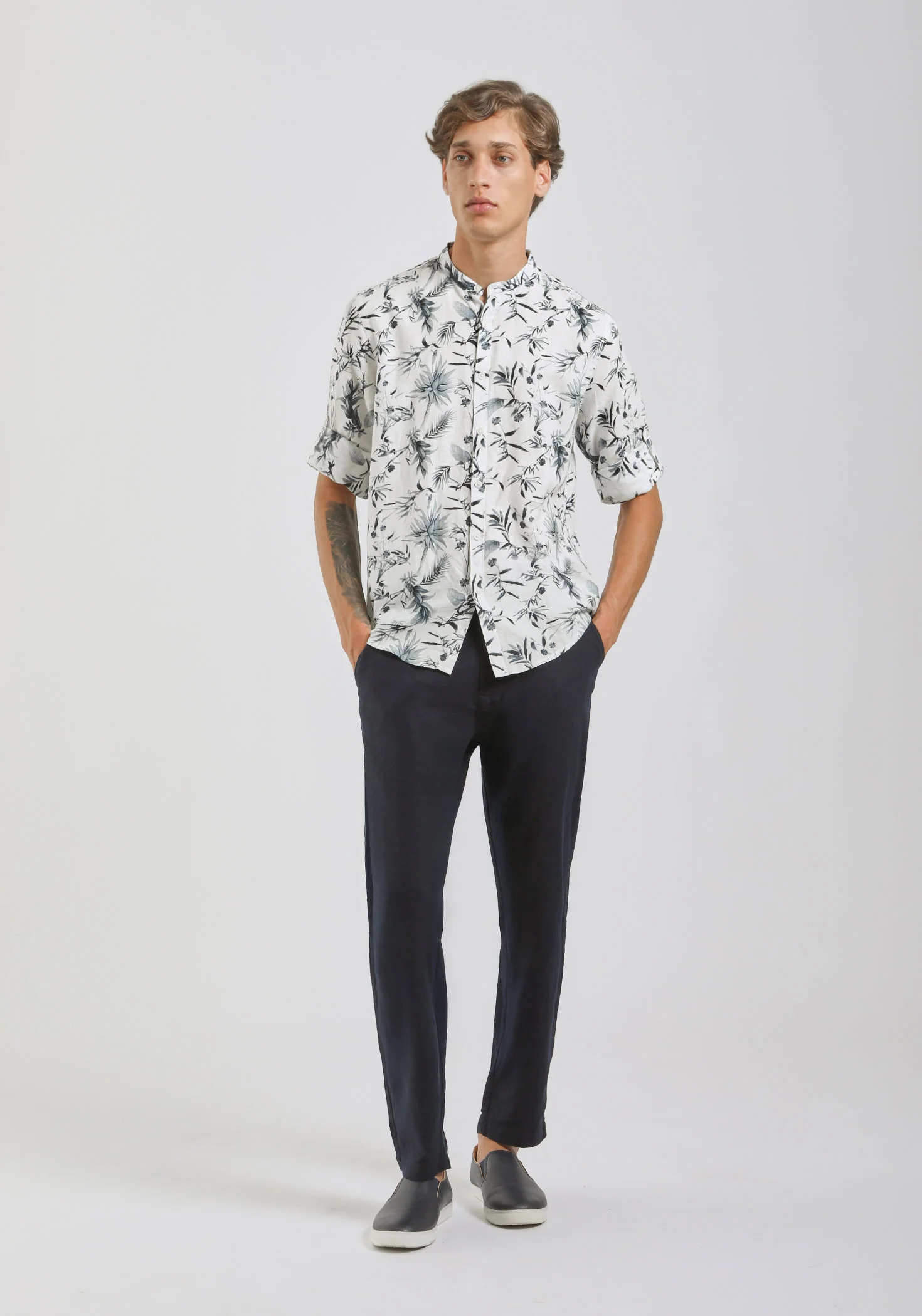 Camicia misto lino fantasia - Image 7