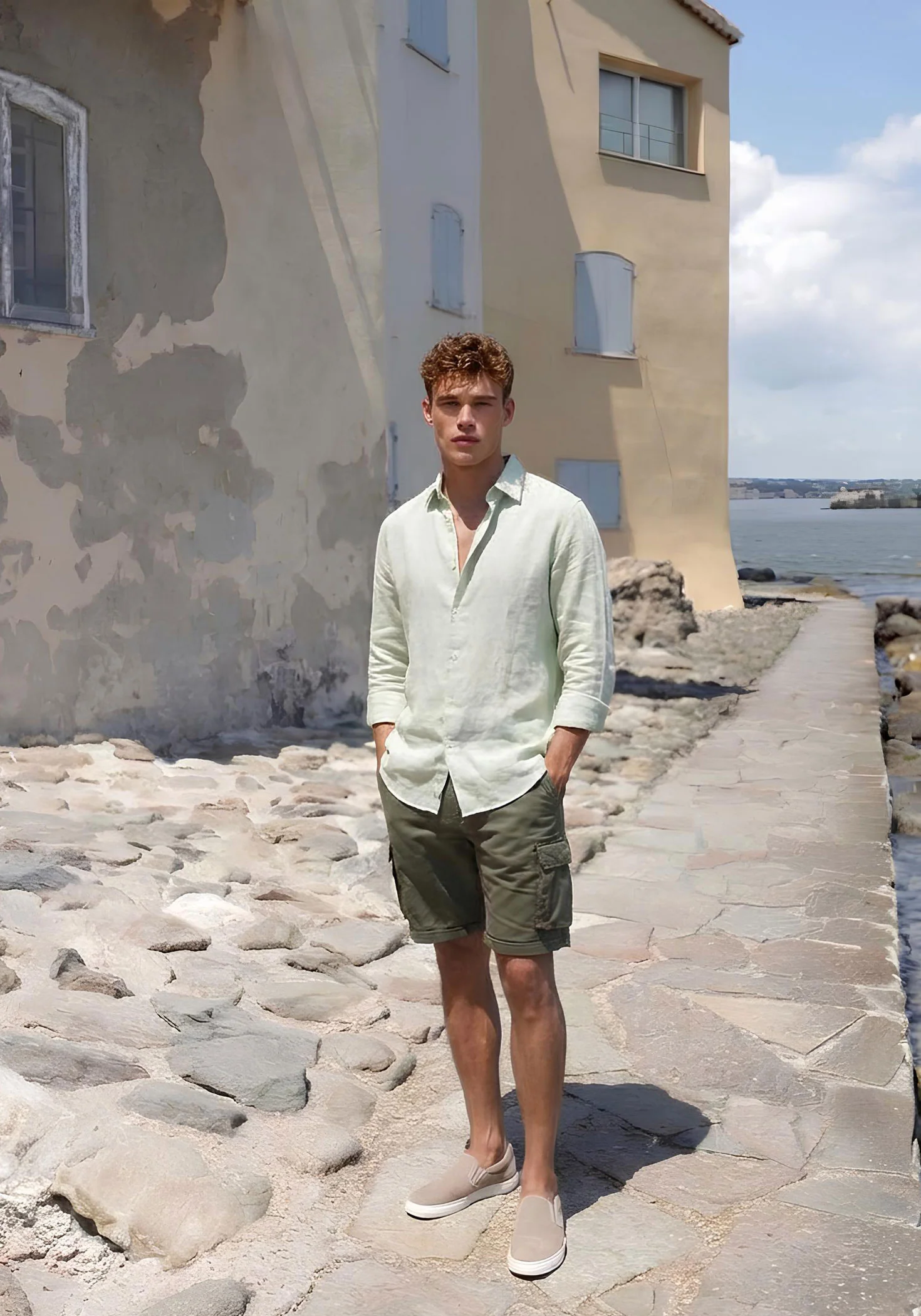 Camicia misto lino