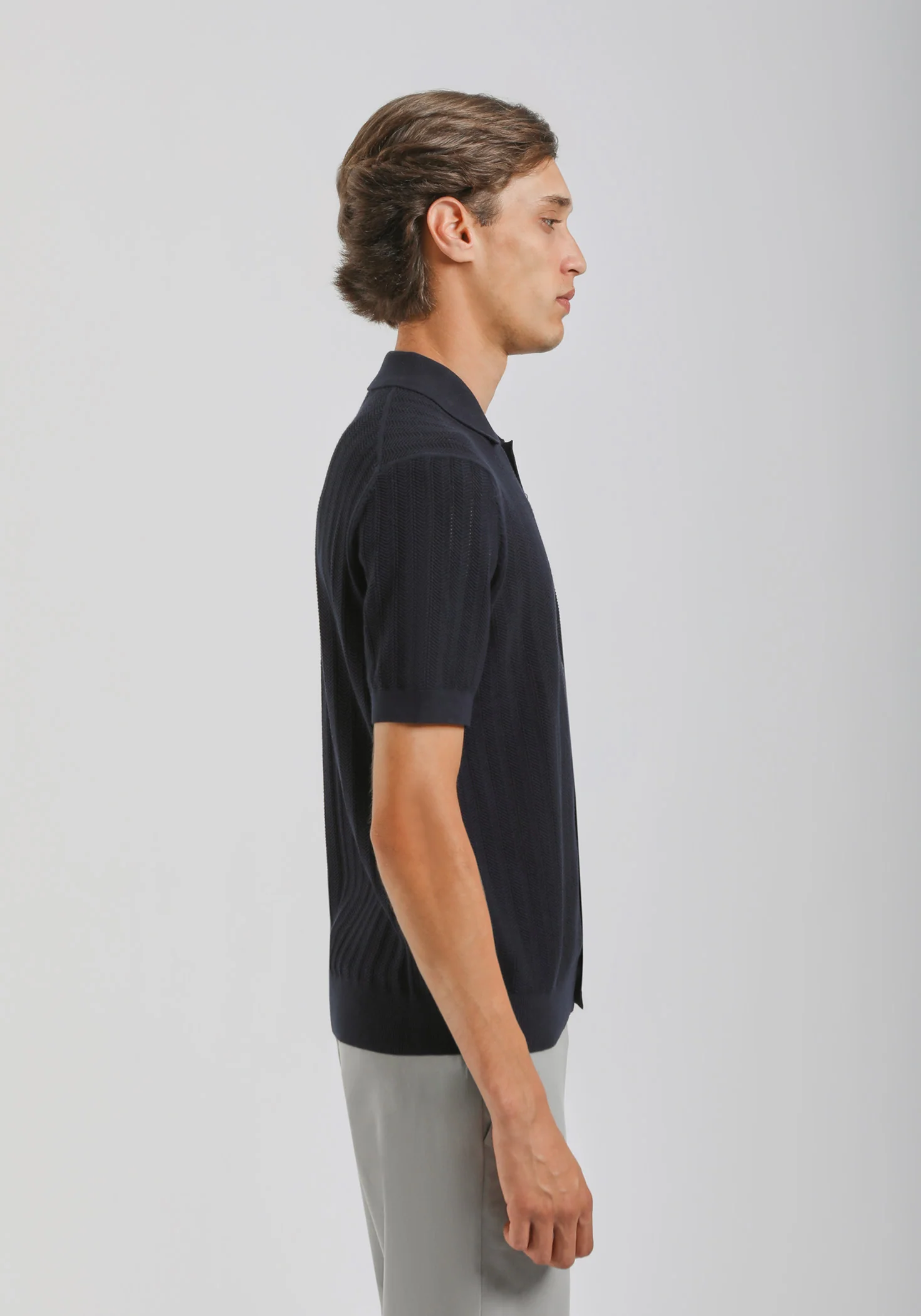 Cardigan polo in maglia - Image 3