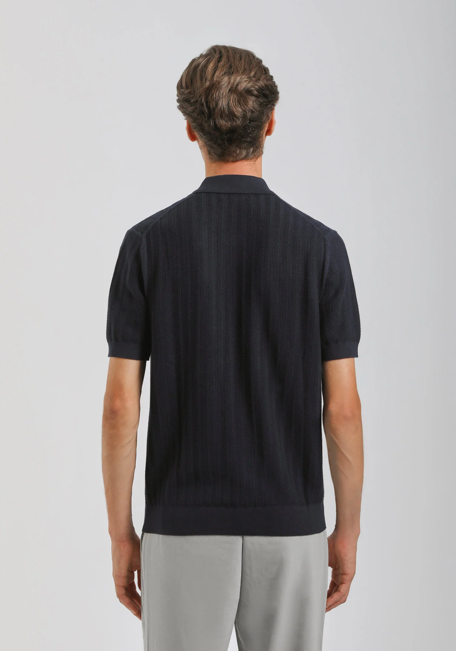 Cardigan polo in maglia - Image 4