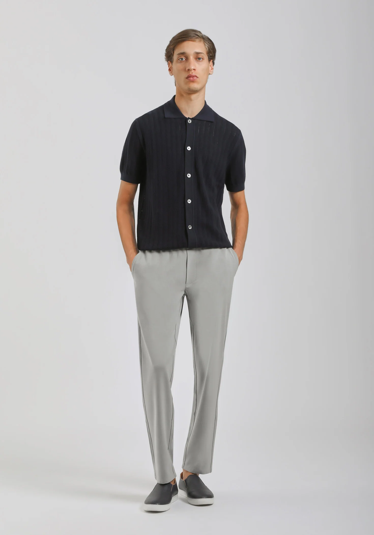 Cardigan polo in maglia - Image 5