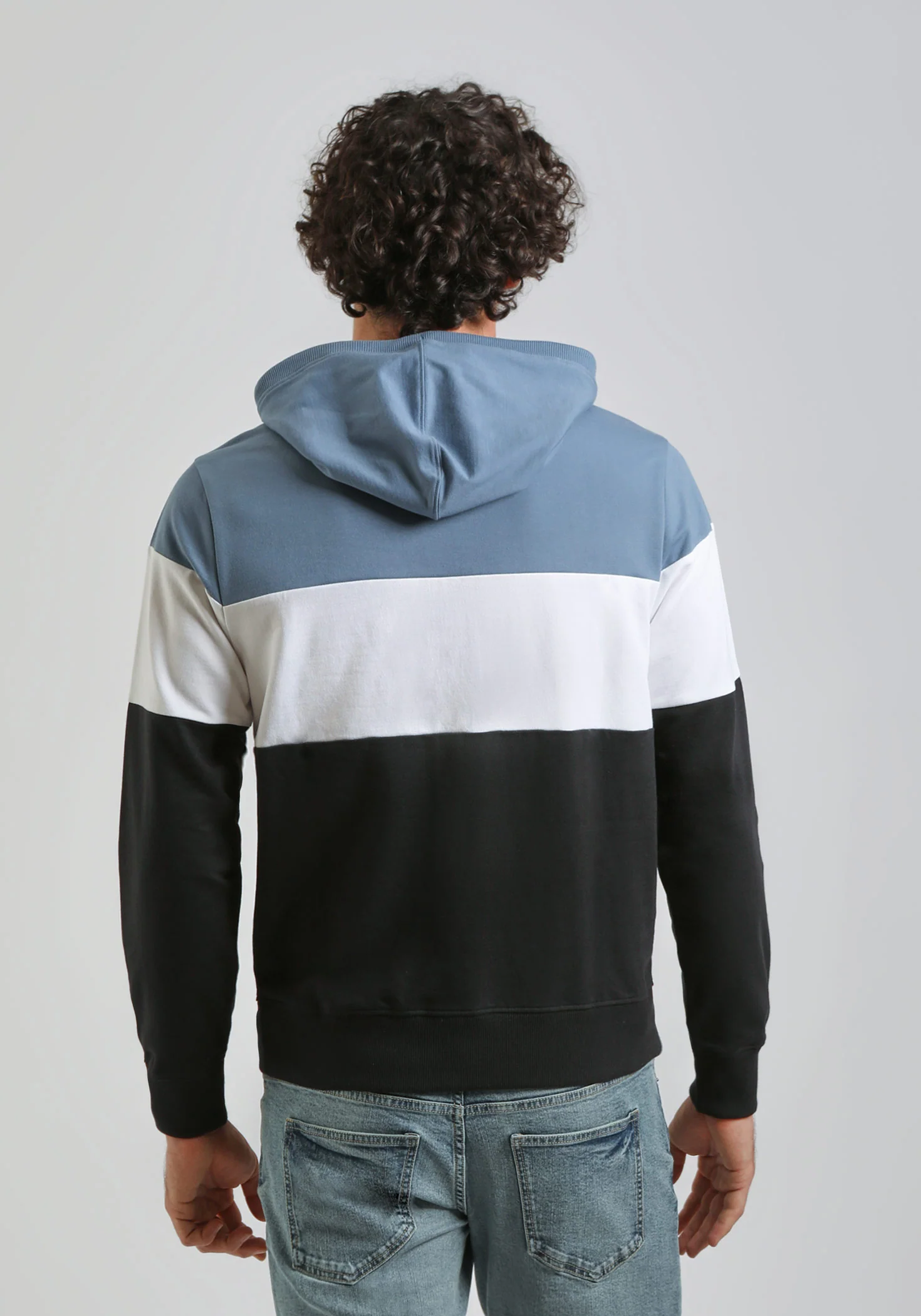 Felpa con cappuccio colorblock - Image 4