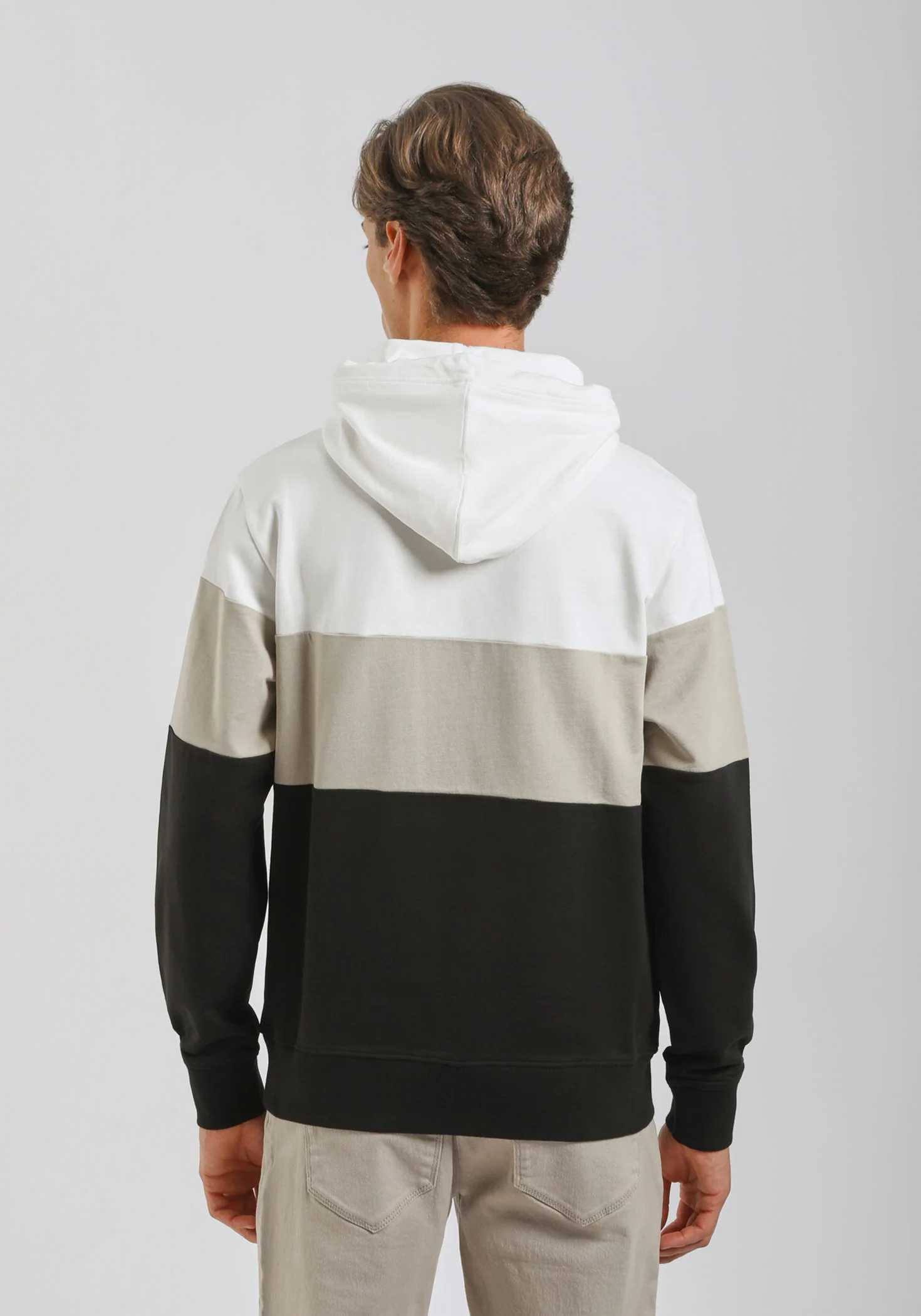 Felpa con cappuccio colorblock - Image 4
