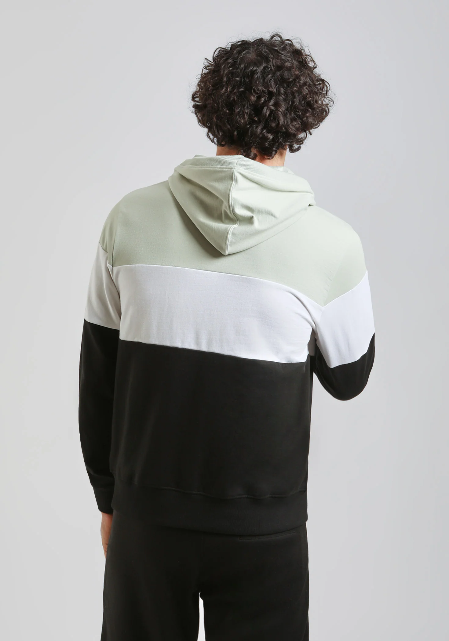 Felpa con cappuccio colorblock - Image 4