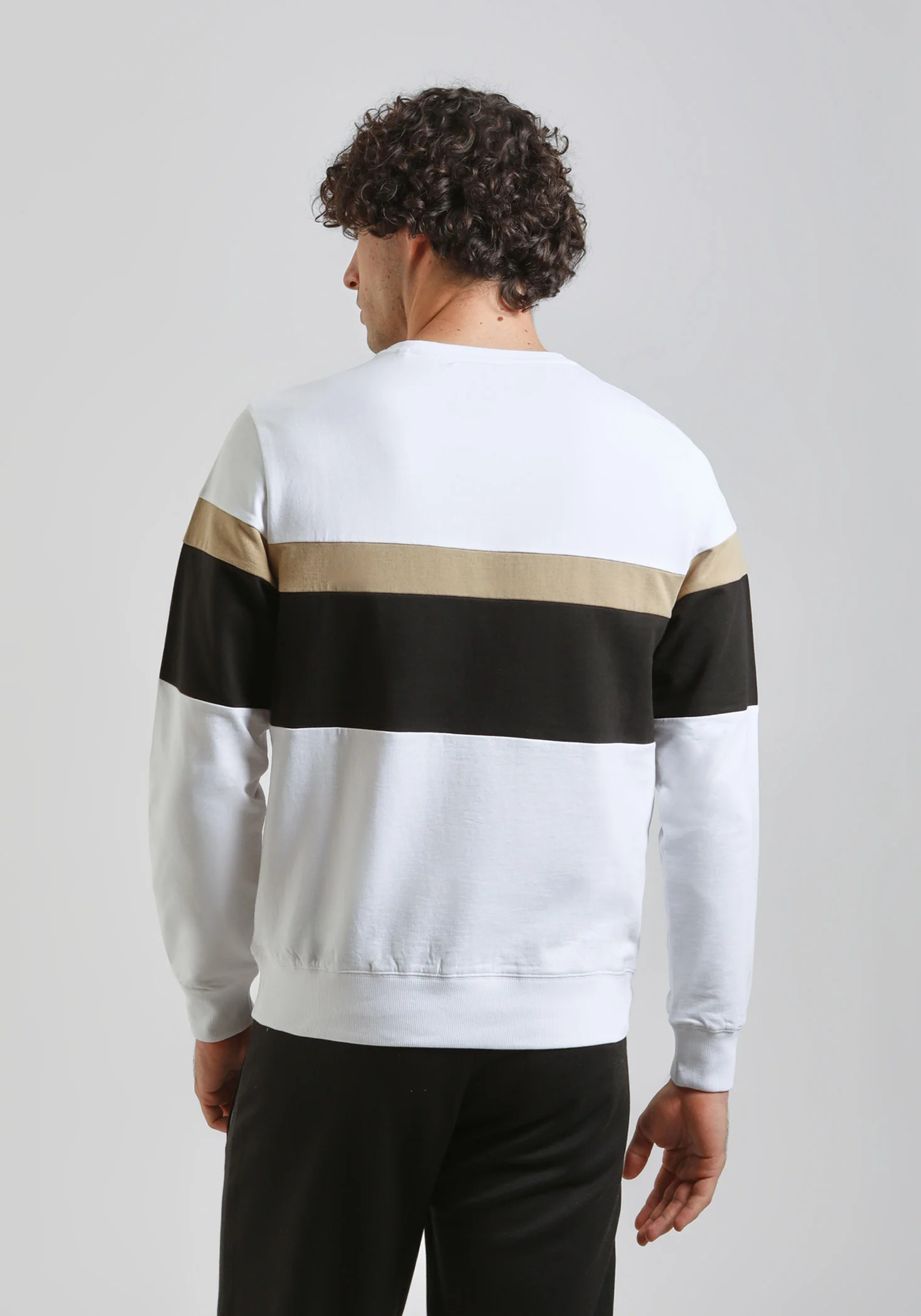 Felpa girocollo colorblock - Image 3