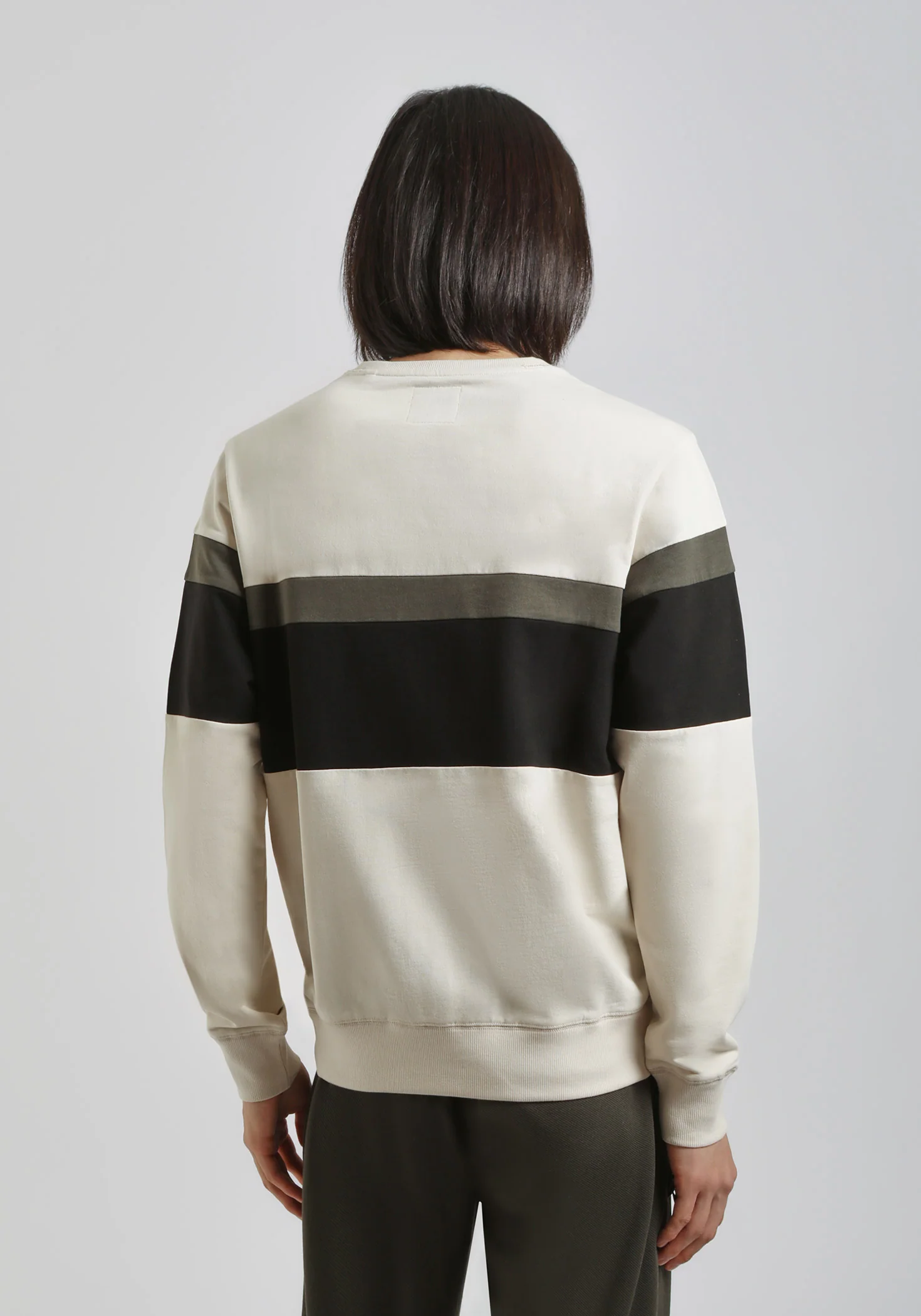 Felpa girocollo colorblock - Image 4