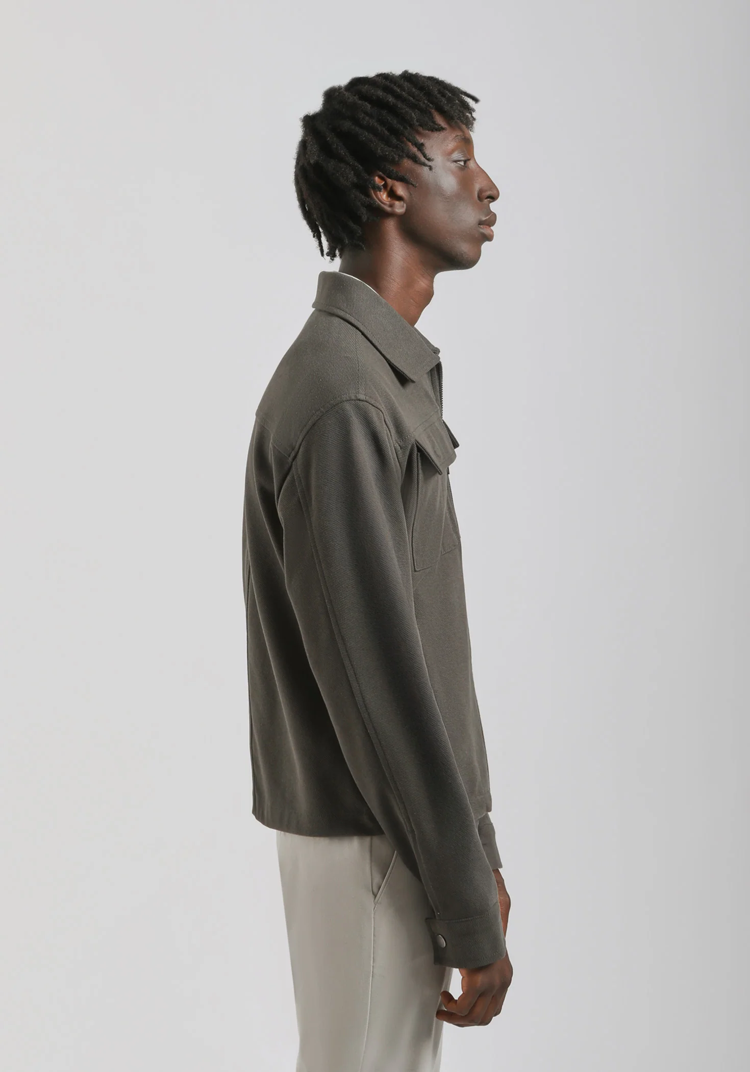 Giacca camicia effetto camoscio - Image 3