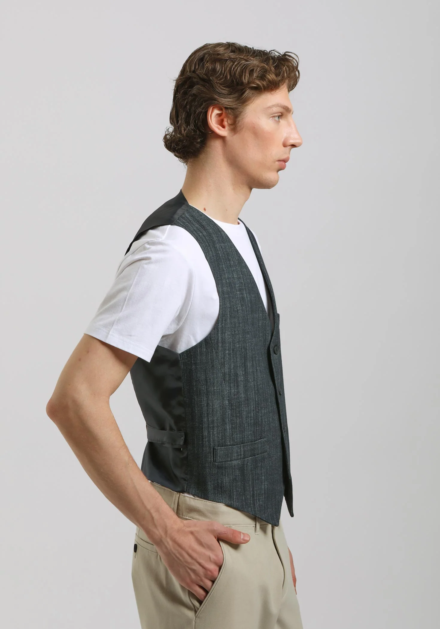 Gilet strutturato misto cotone - Image 3