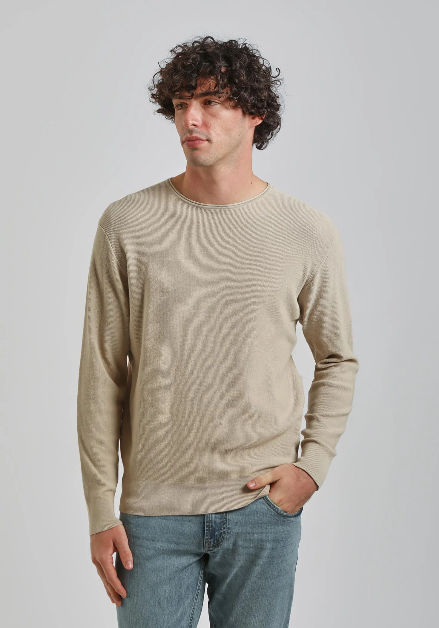 Maglia girocollo strutturato