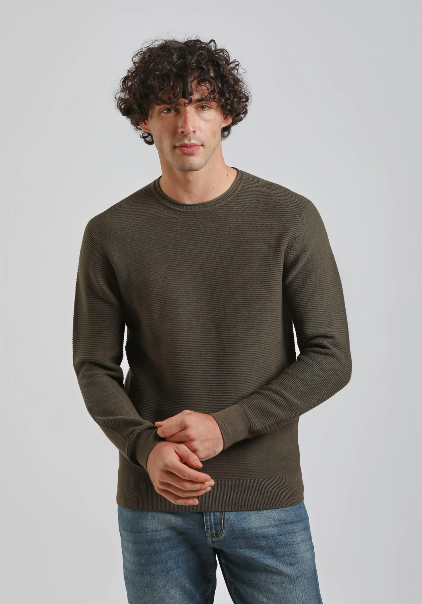 Maglia girocollo strutturato