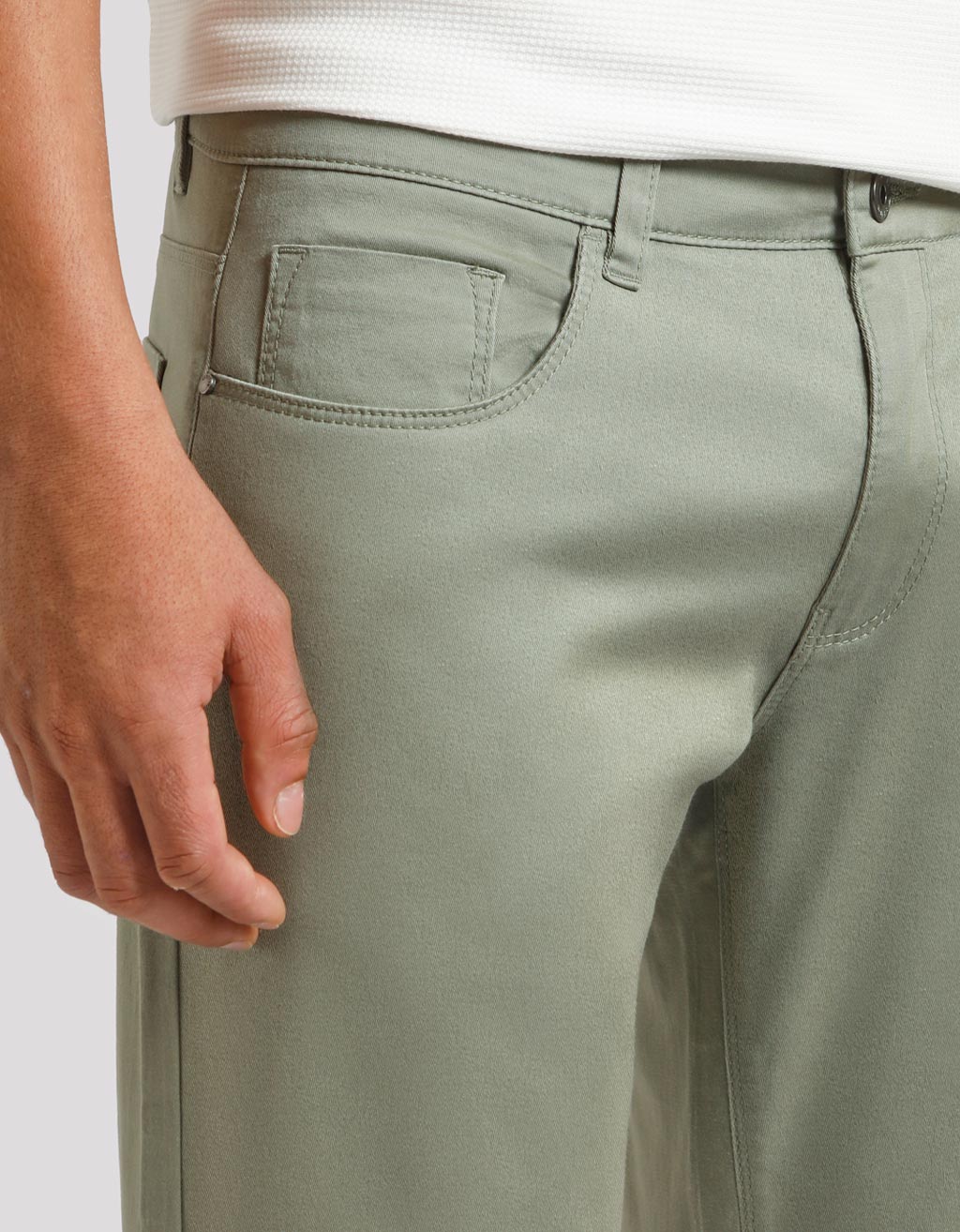 Pantalone cinque tasche in cotone - Image 4