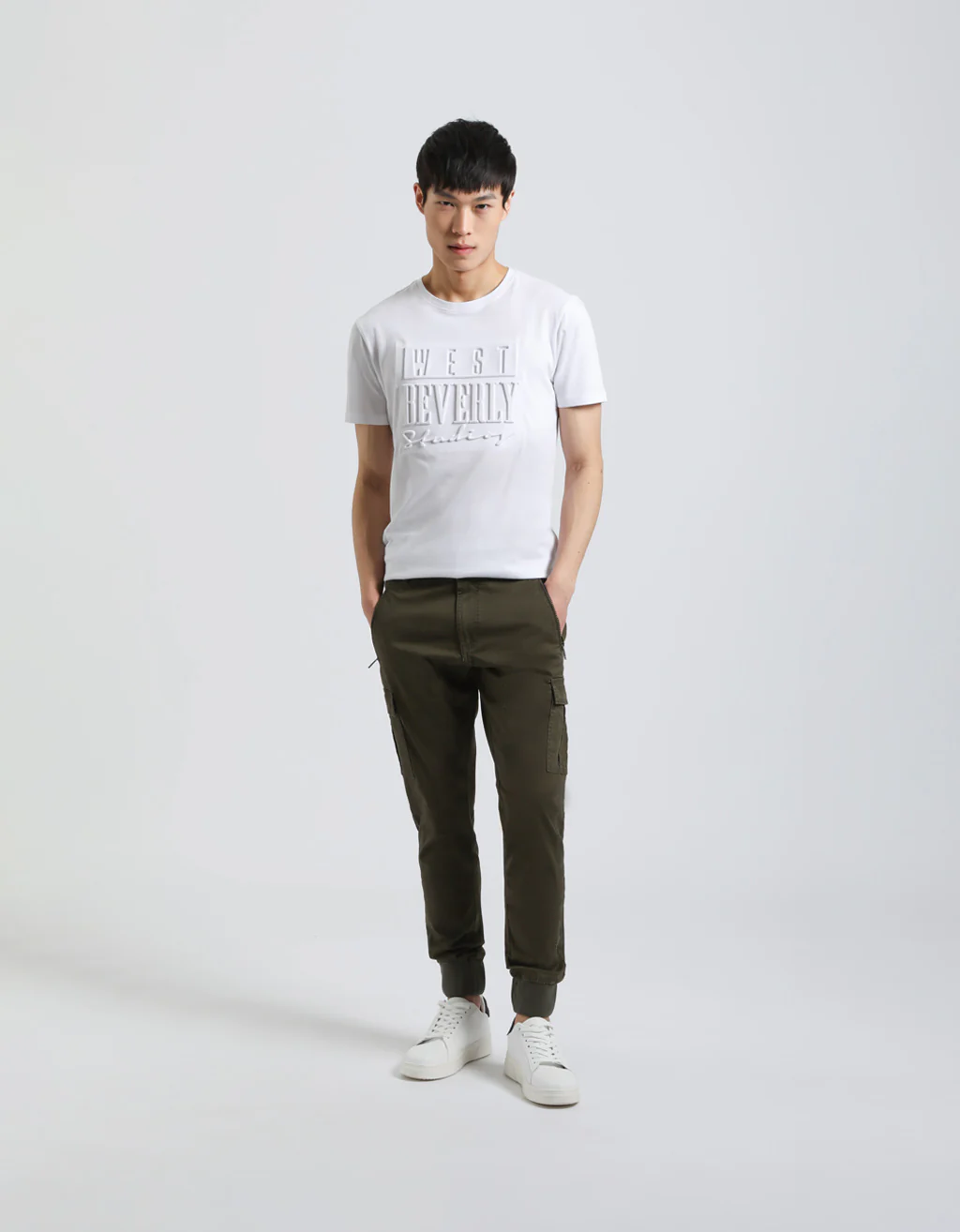 Pantaloni cargo in cotone