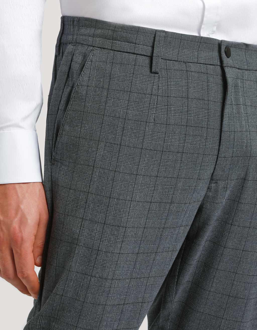 Pantaloni chino con fantasia a quadri - Image 3