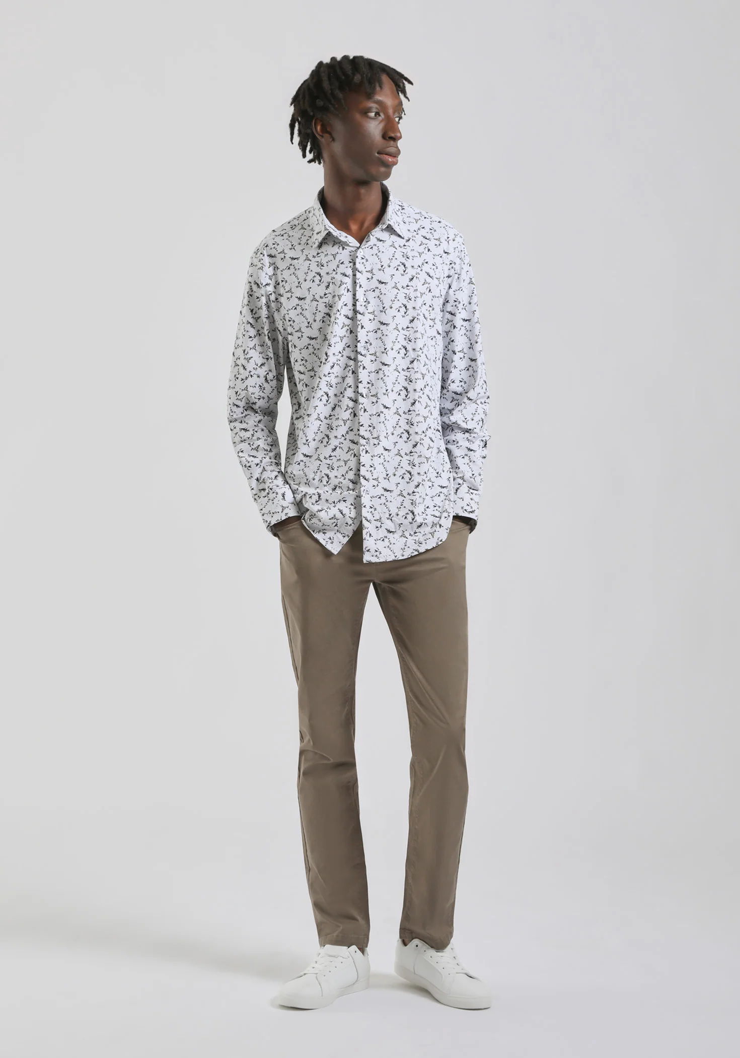 Pantaloni cinque tasche in cotone