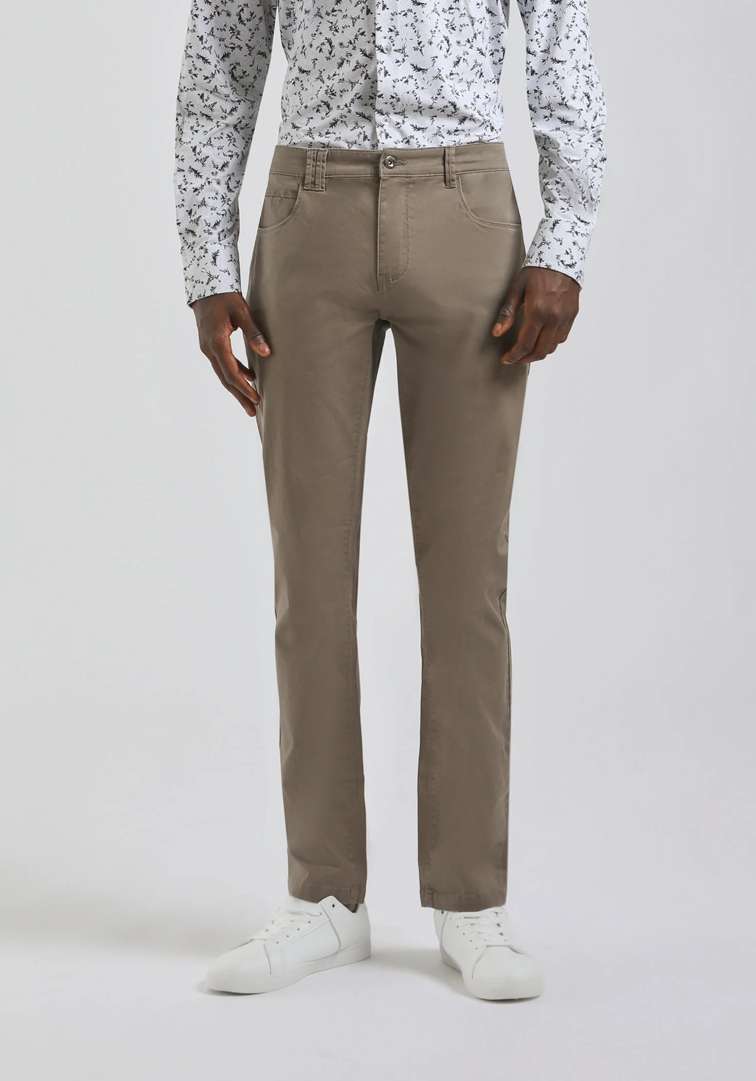 Pantaloni cinque tasche in cotone - Image 2