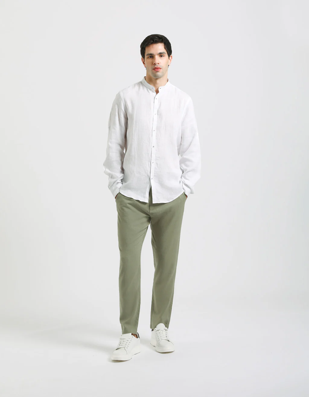 Pantaloni misto lino