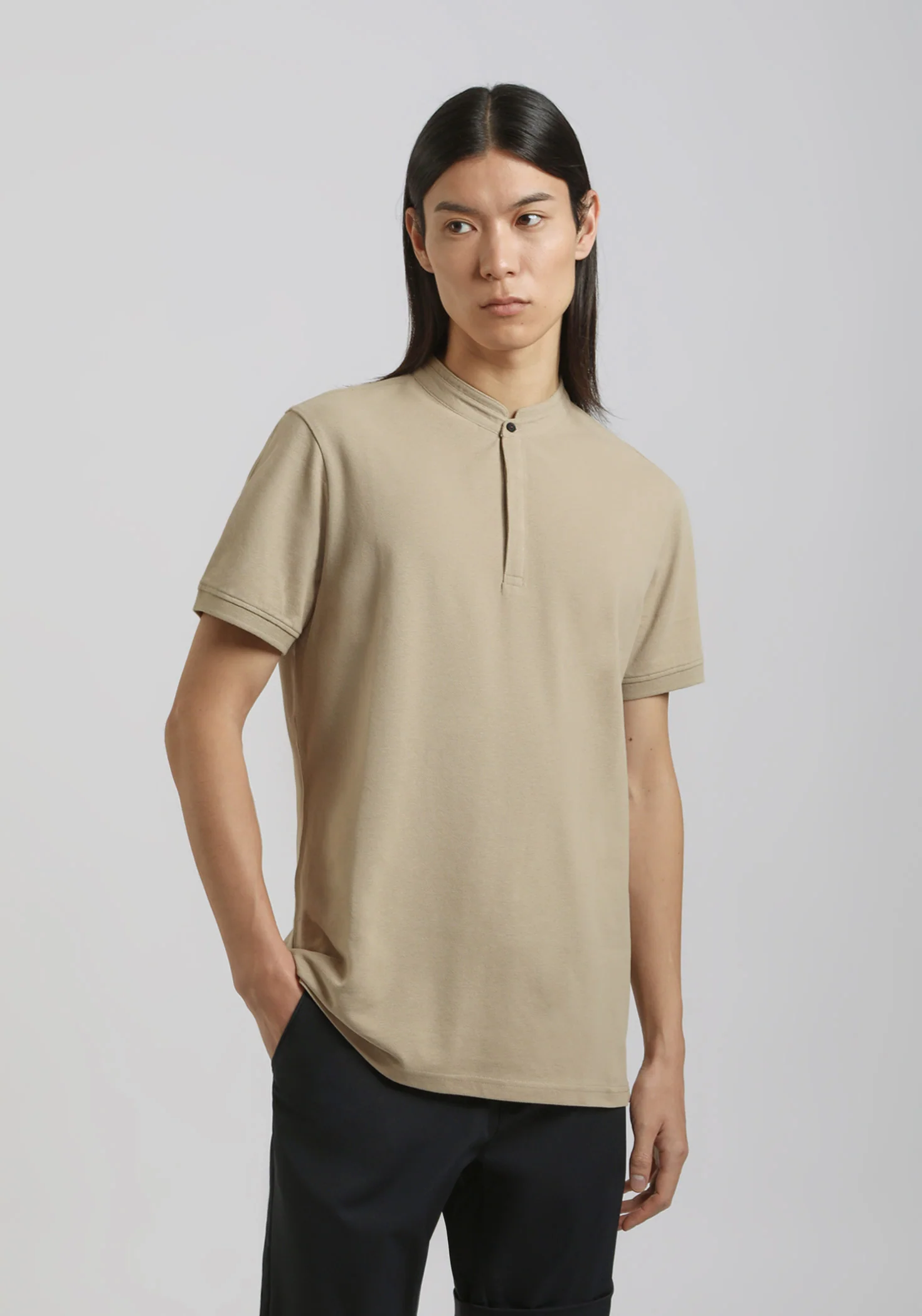 Polo coreana 100% cotone