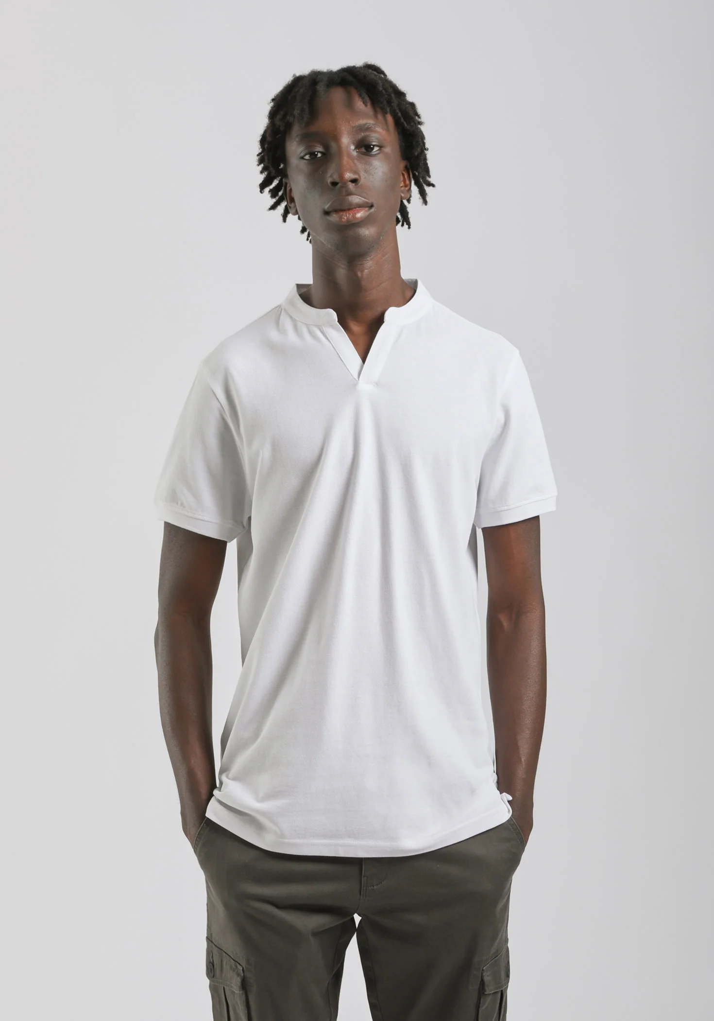 Polo coreana 100% cotone