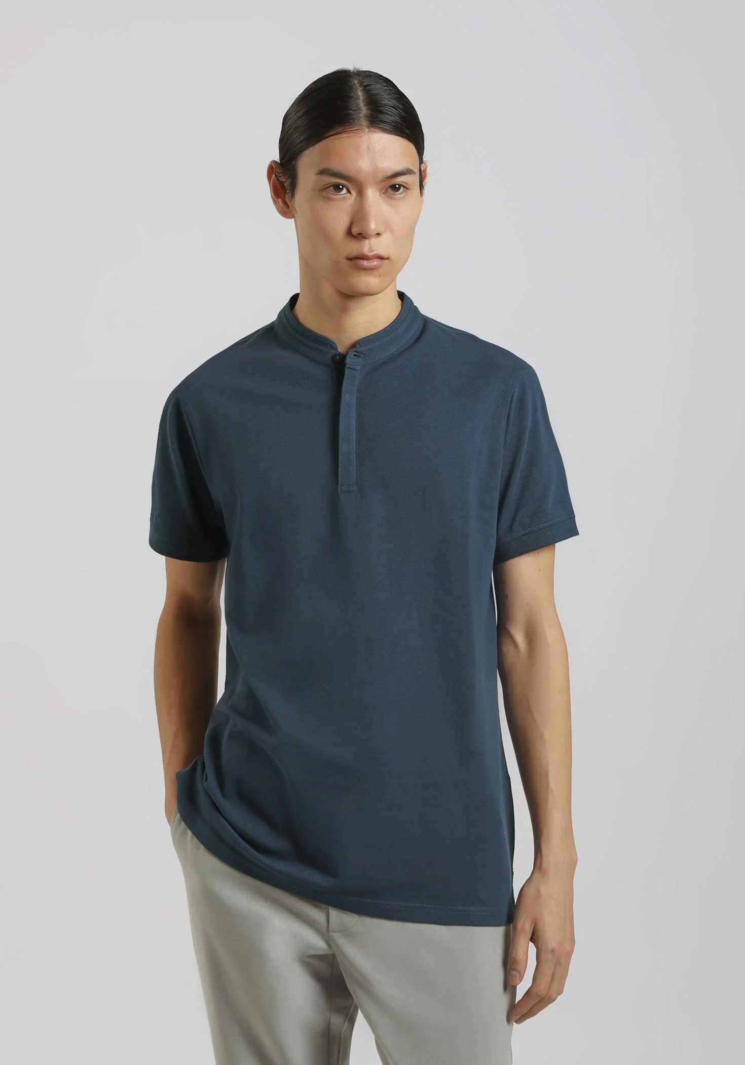 Polo coreana 100% cotone