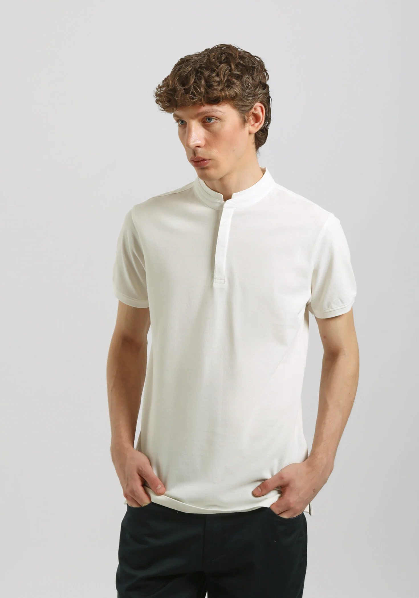 Polo coreana 100% cotone