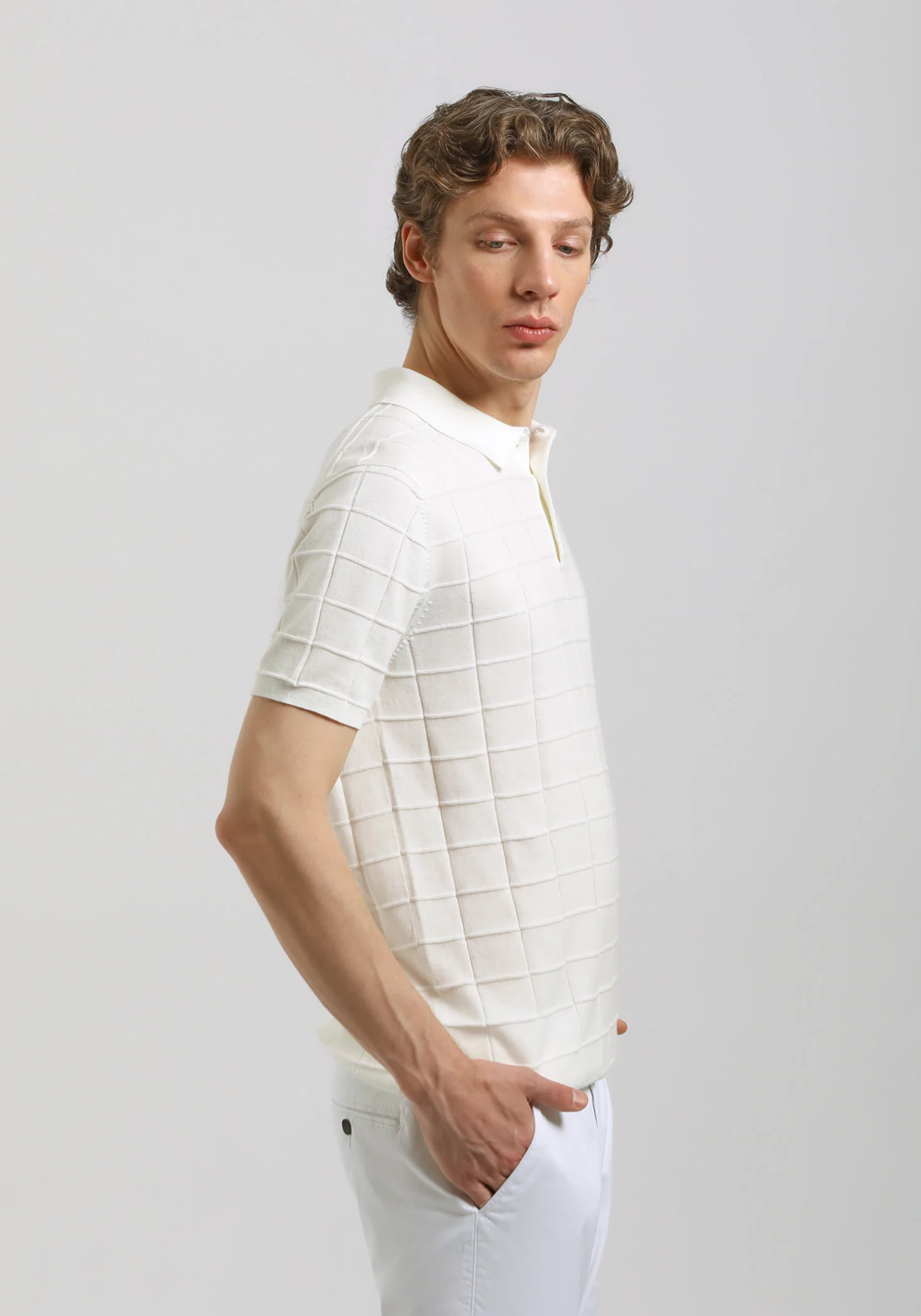 Polo in maglia a coste - Image 3