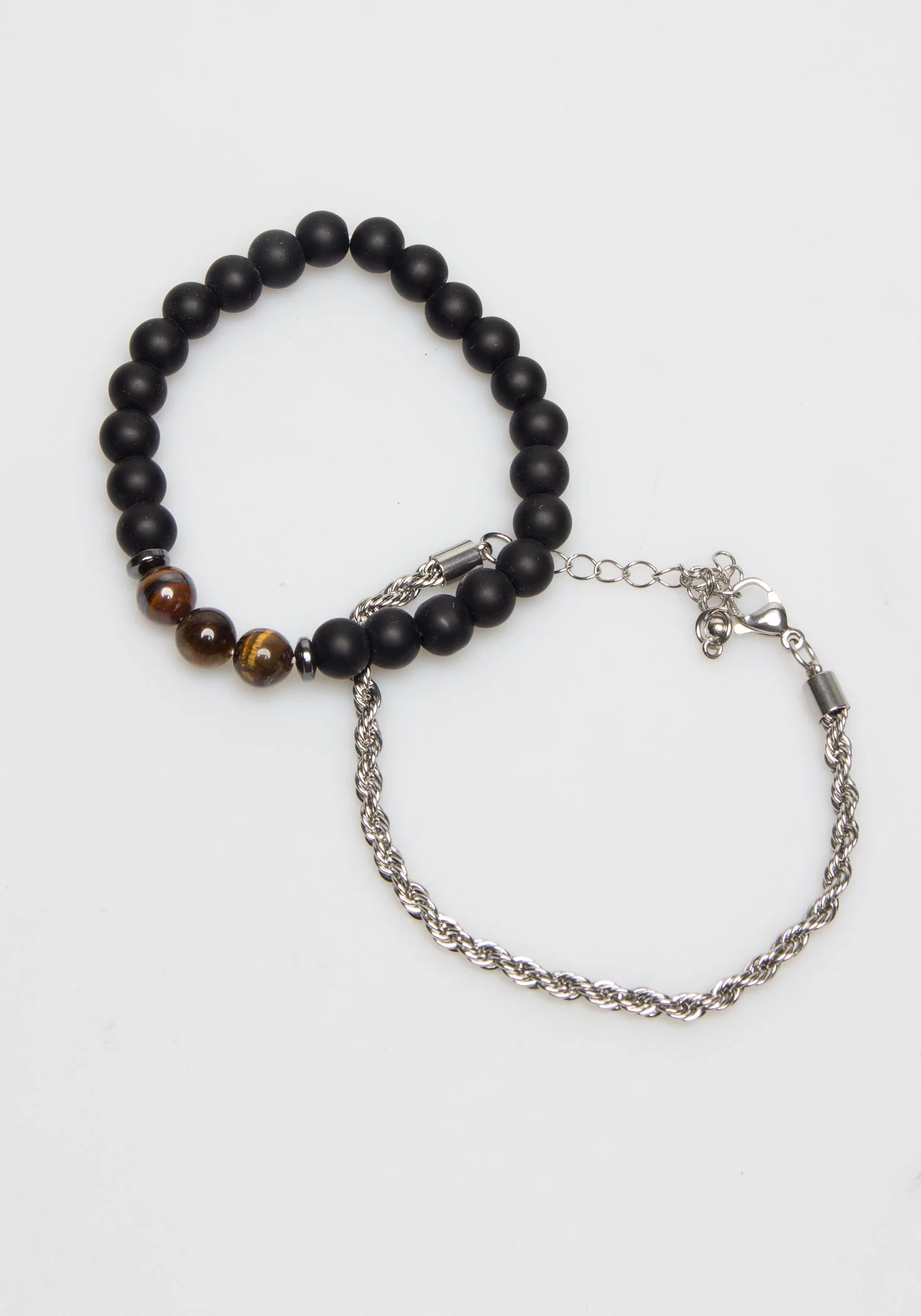 Set di bracciali in pietra e catena - Image 2