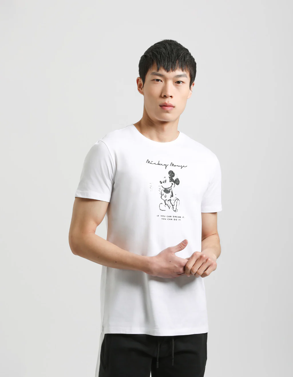 T-shirt con stampa "MICKEY MOUSE"