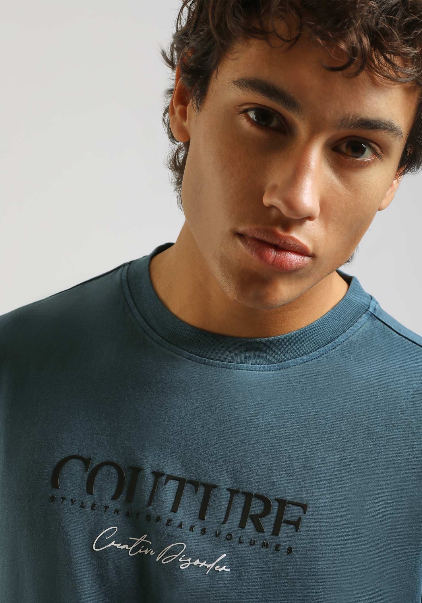 T-shirt effetto lavato con stampa - Image 2