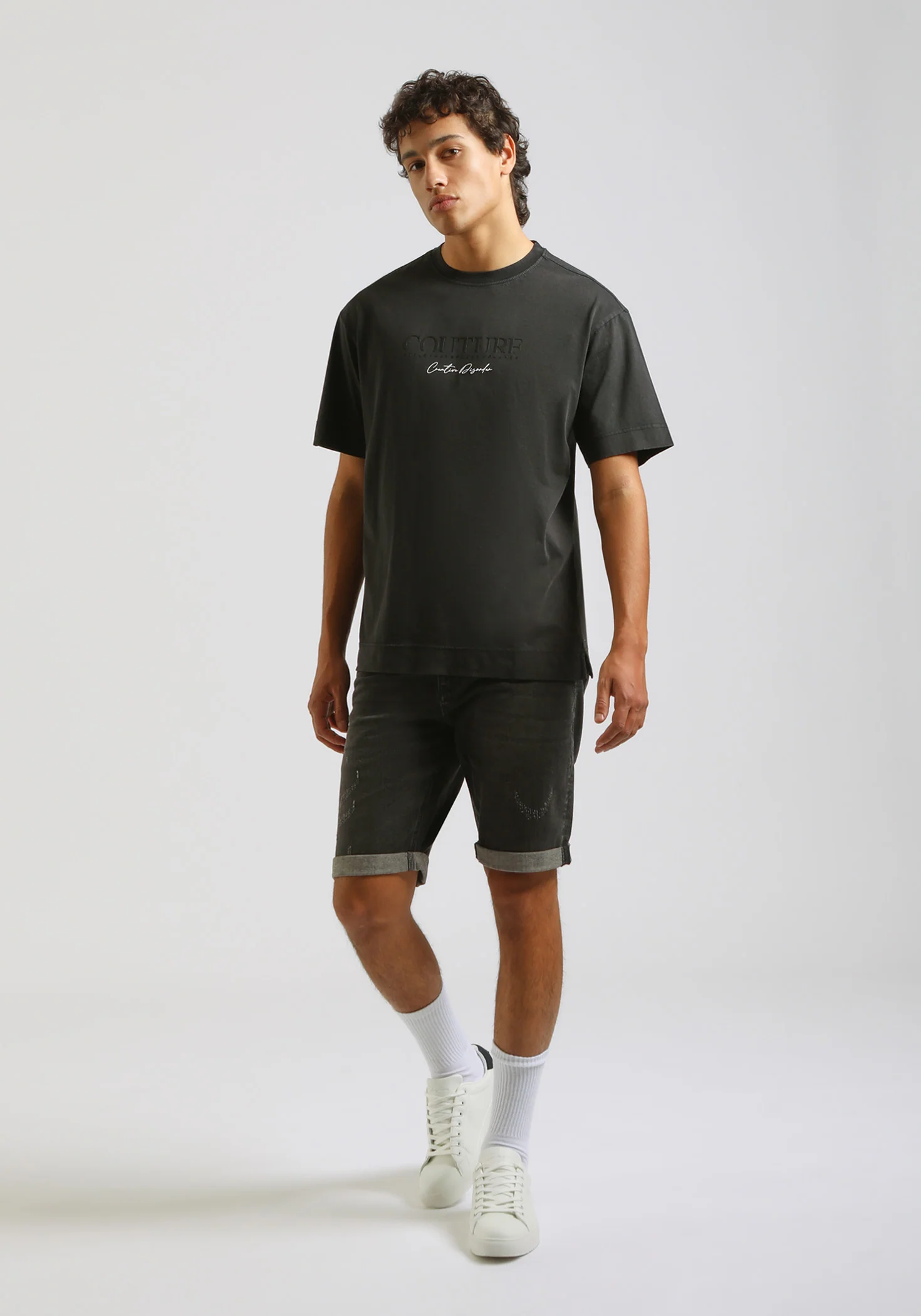 T-shirt effetto lavato con stampa - Image 5
