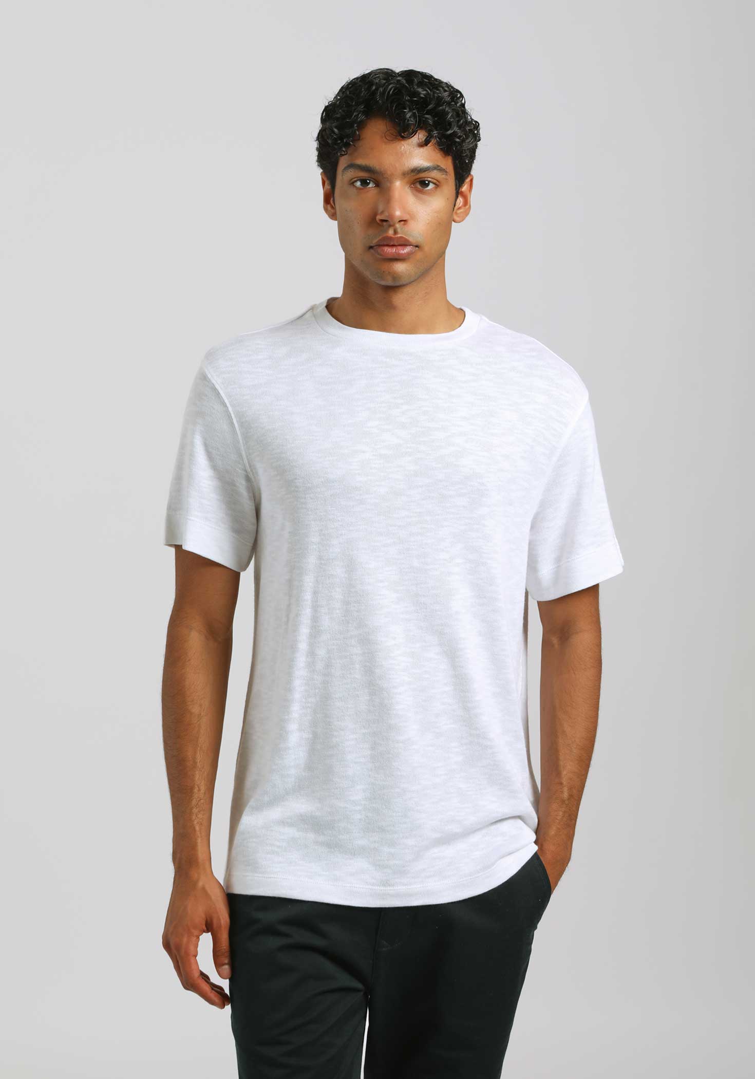 T-shirt effetto lino